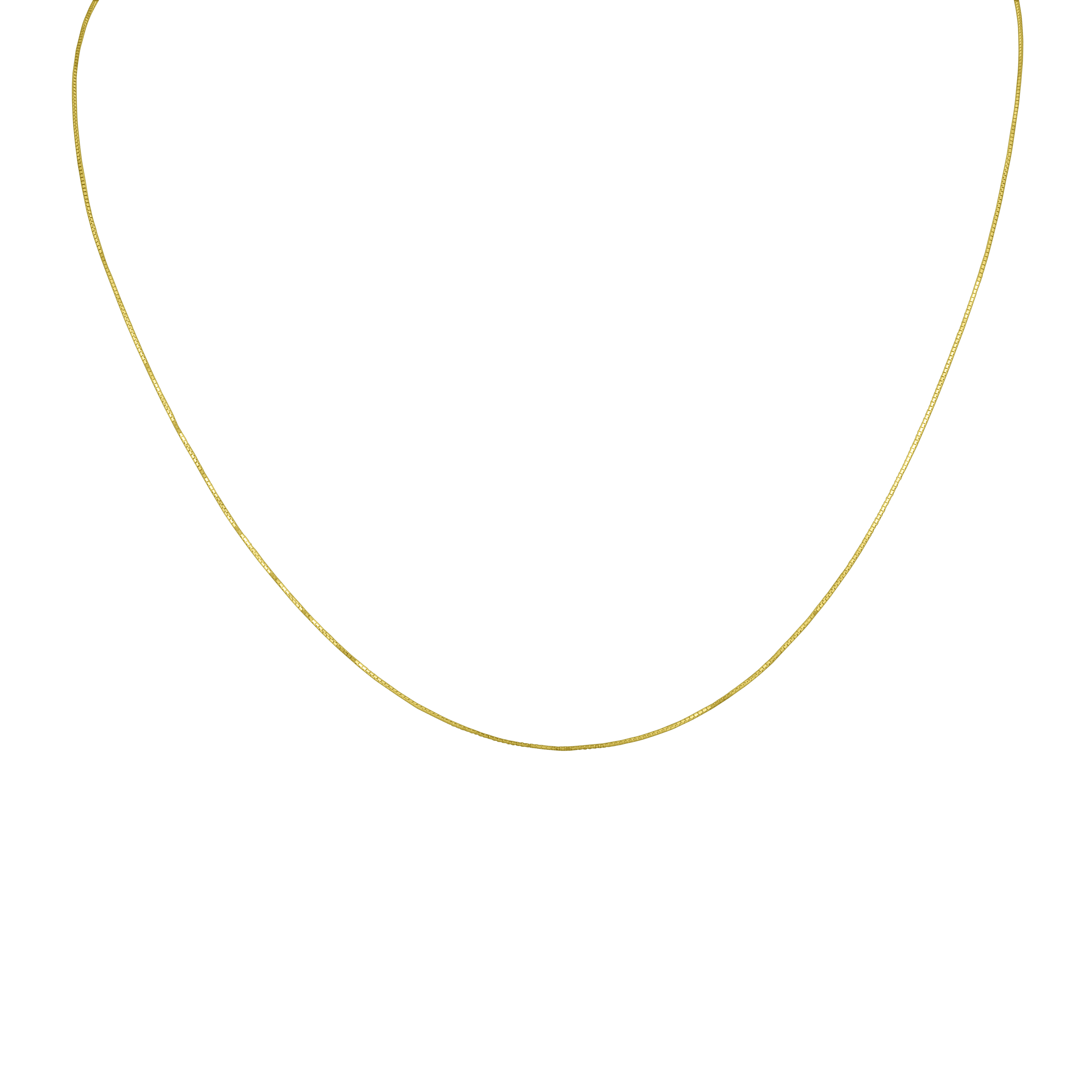 14K Yellow Gold 0.53mm Box Chain with Lobster Clasp - 16 Inch