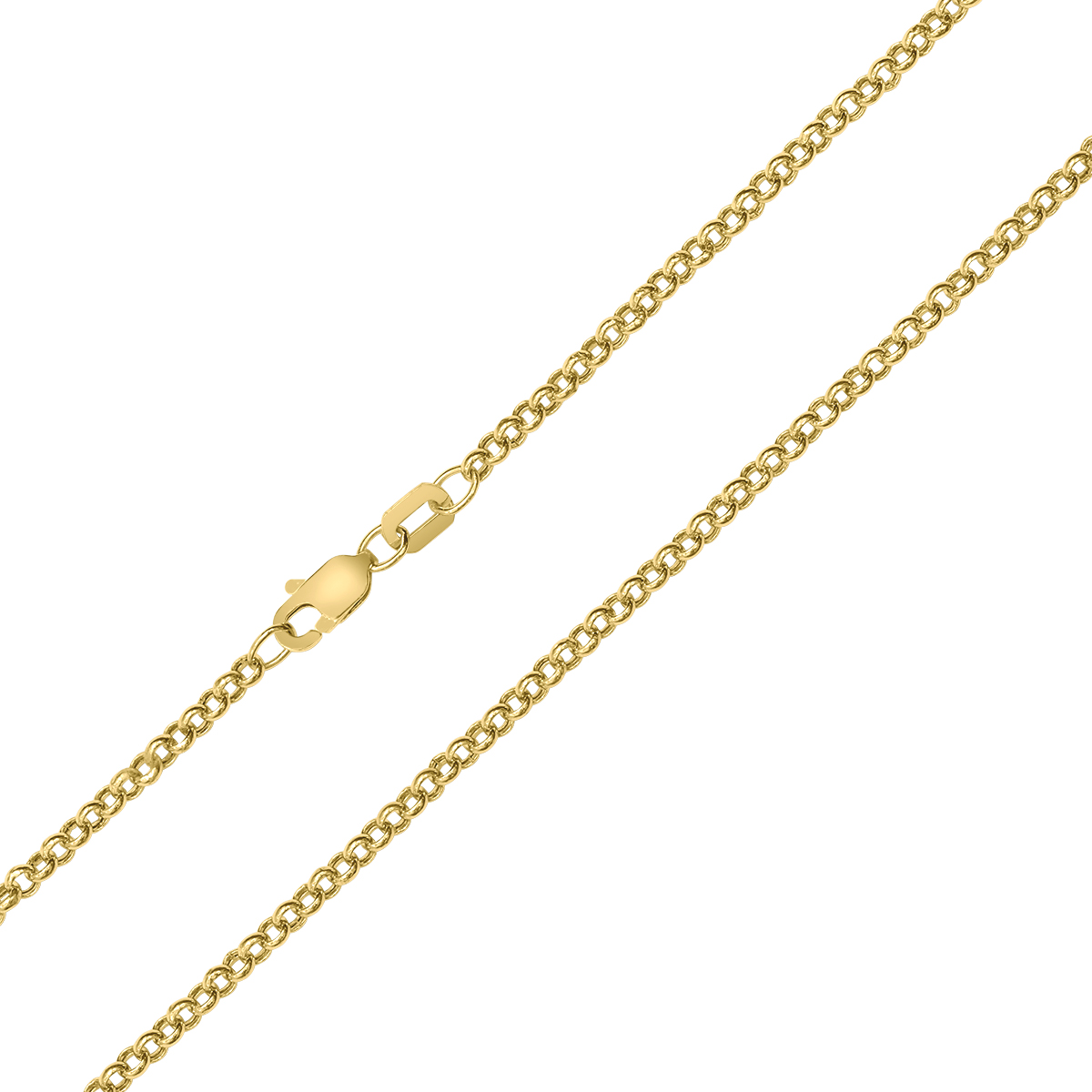 10K Yellow Gold 2.3MM Classic Rolo Chain with Lobster Clasp - 16 Inch