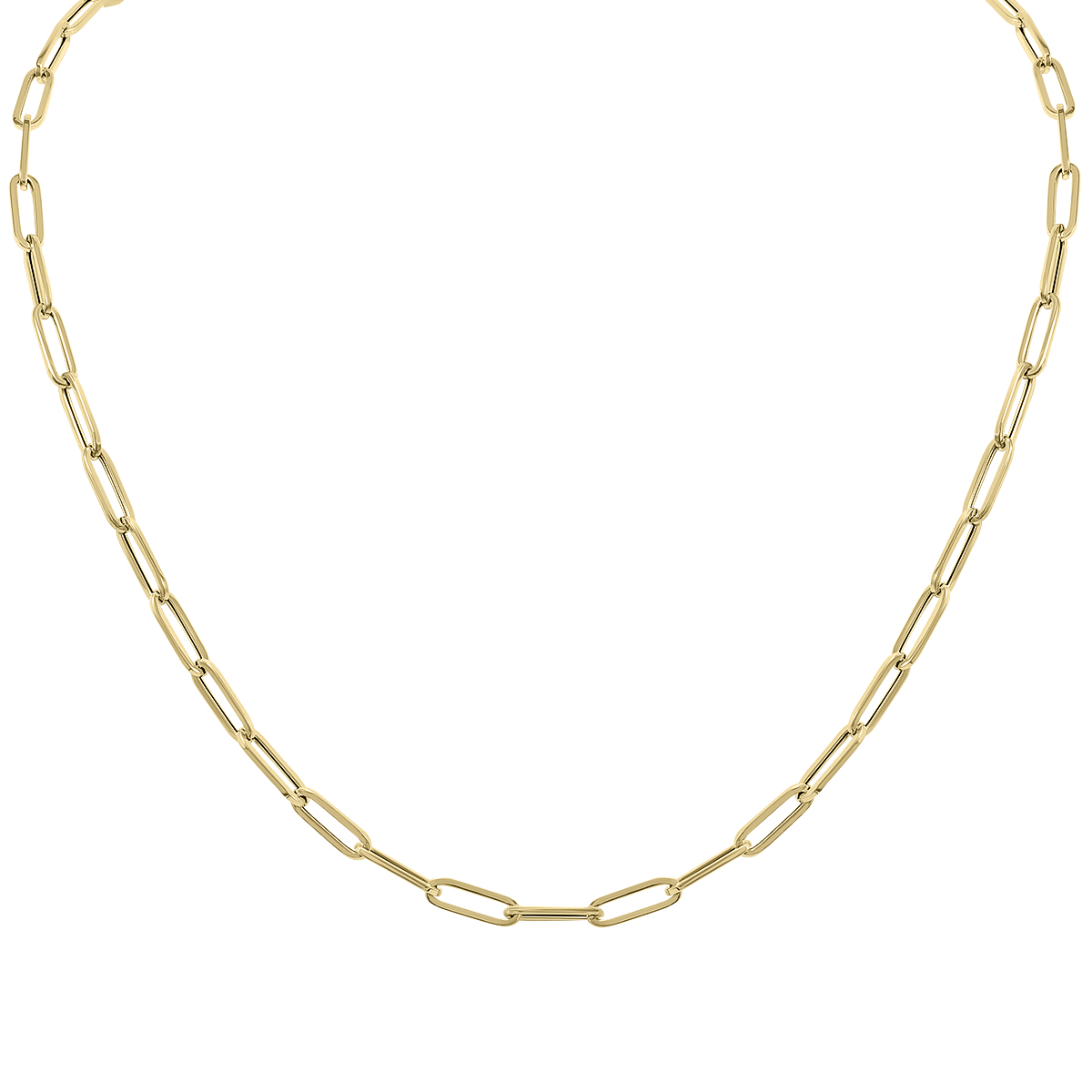 Image of 14K Yellow Gold 42MM Lite Paperclip Necklace With Lobster Clasp - 20 Inch