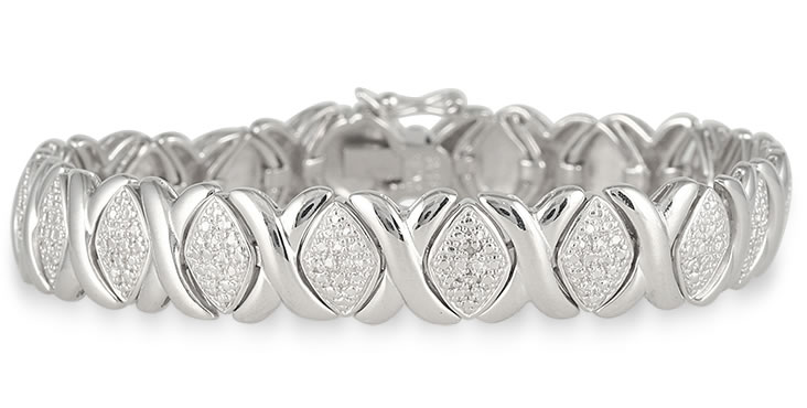 Diamond Bracelet in .925 Sterling Silver
