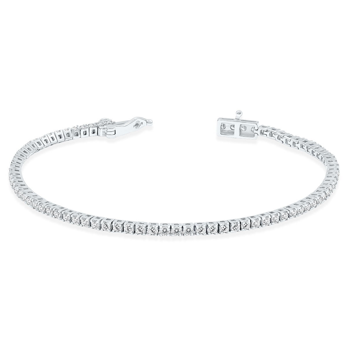 2 Carat TW Diamond Tennis Bracelet in 14K White Gold