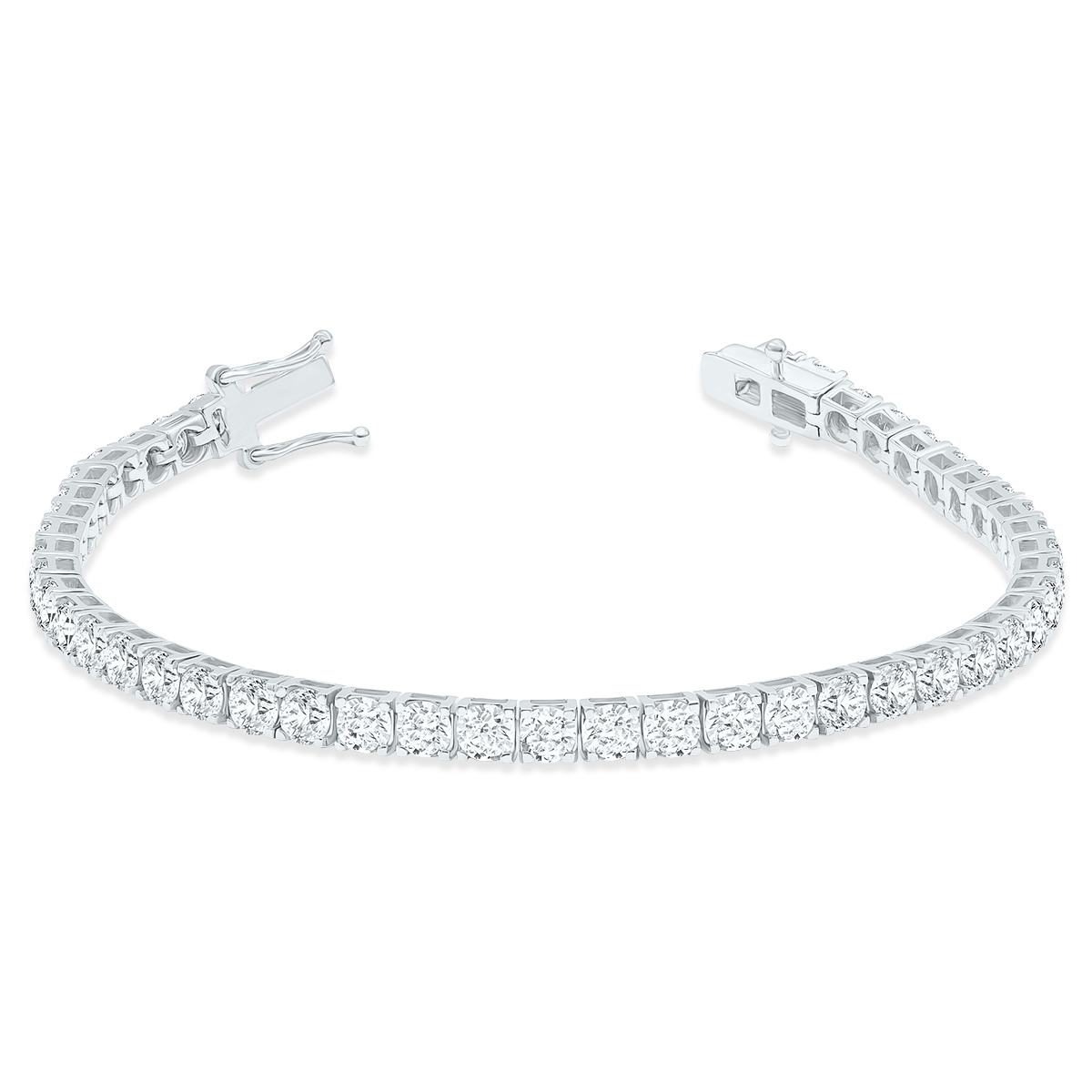 10 Carat TW Diamond Tennis Bracelet in 14K White Gold