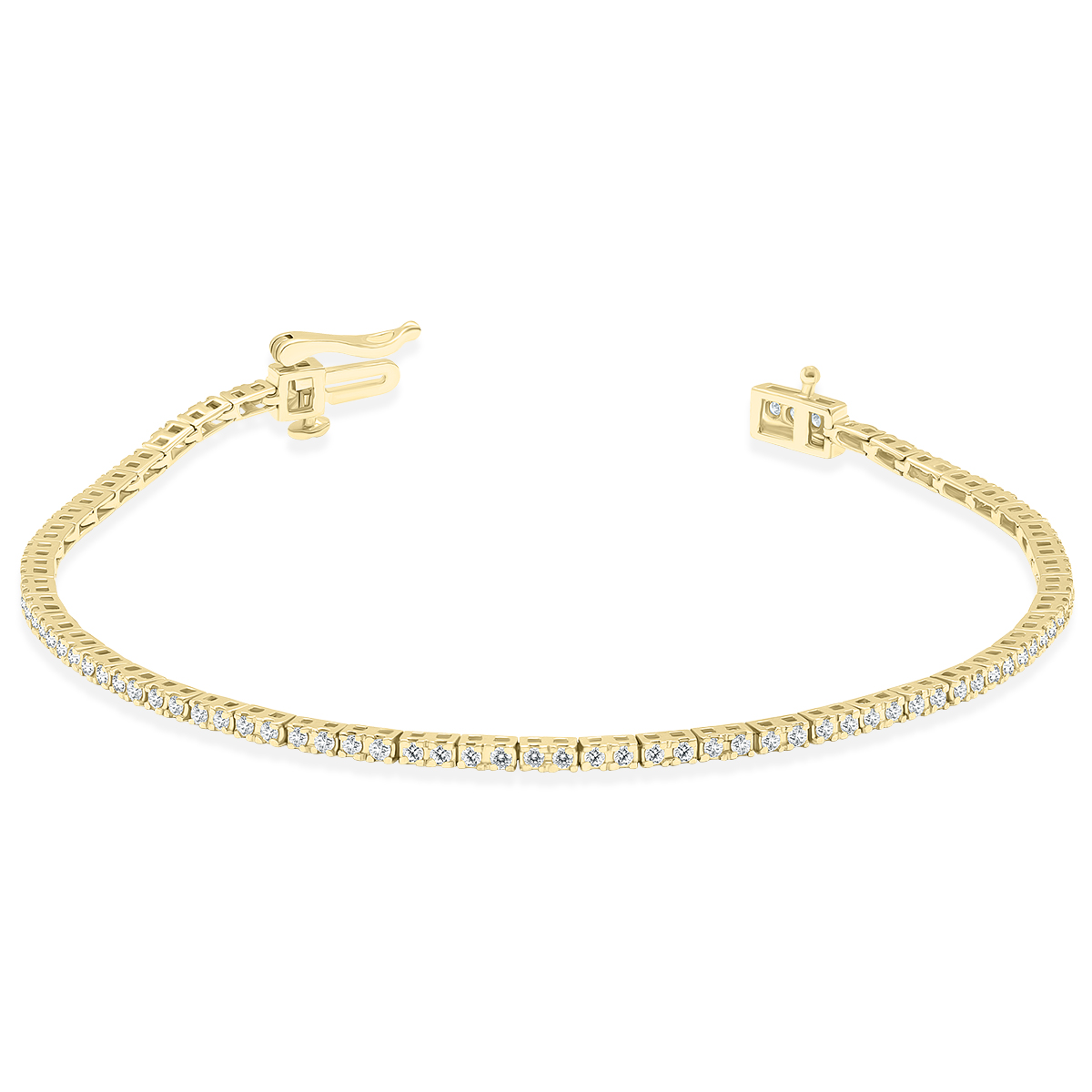 1 Carat TW Diamond Tennis Bracelet in 14K Yellow Gold
