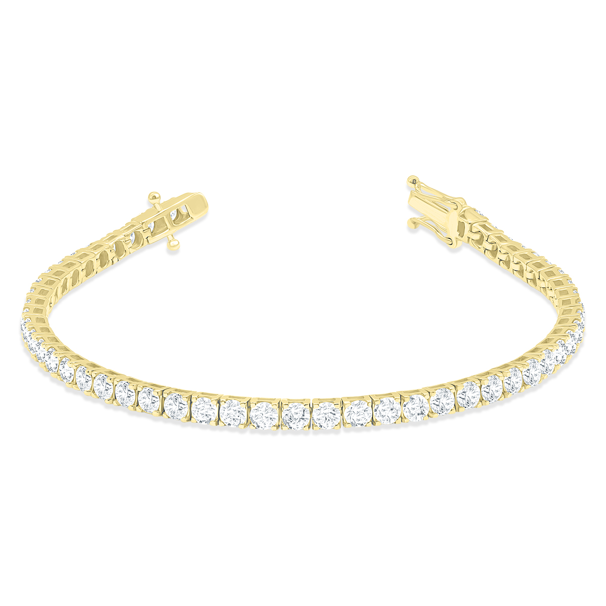 7 Carat TW Diamond Tennis Bracelet in 14K Yellow Gold