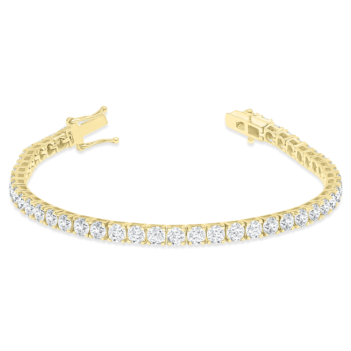 10 Carat TW Diamond Tennis Bracelet in 14K Yellow Gold