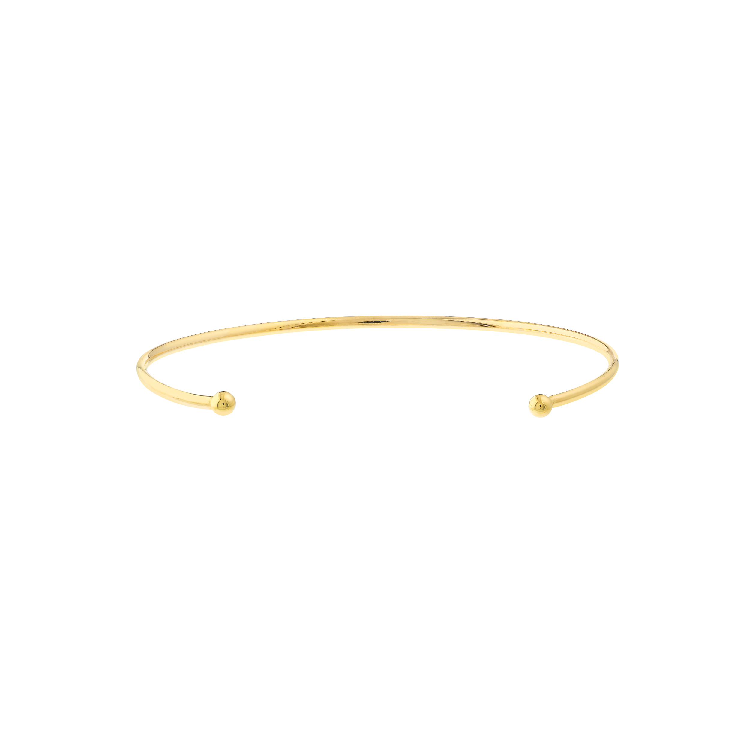 14K Solid Yellow Gold Open Cuff Bracelet
