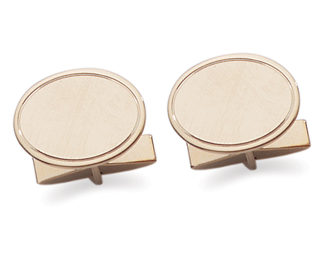 14k Yellow Gold Cuff Links