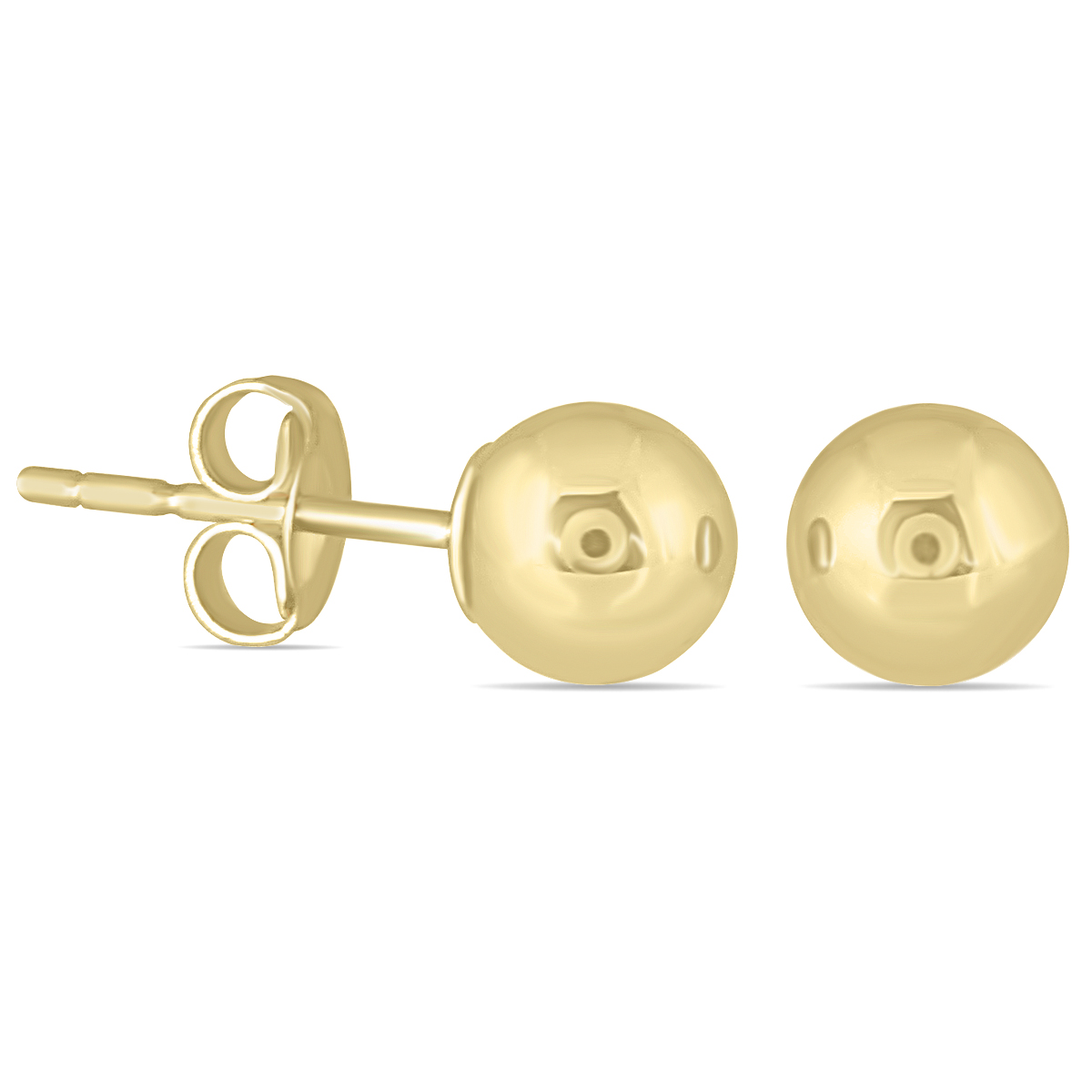 10K Yellow Gold 5mm Ball Stud Earrings