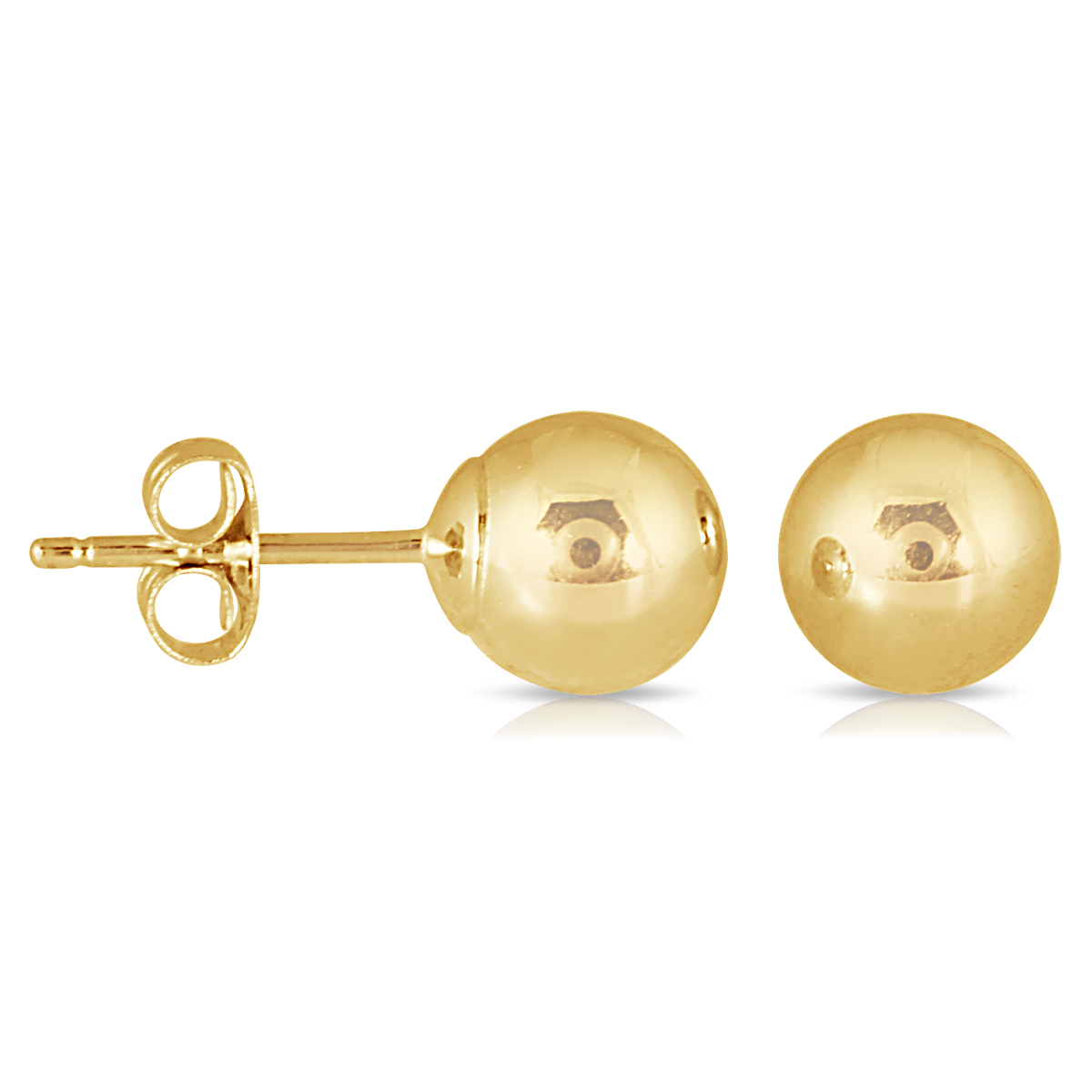 10K Yellow Gold 6mm Ball Stud Earrings