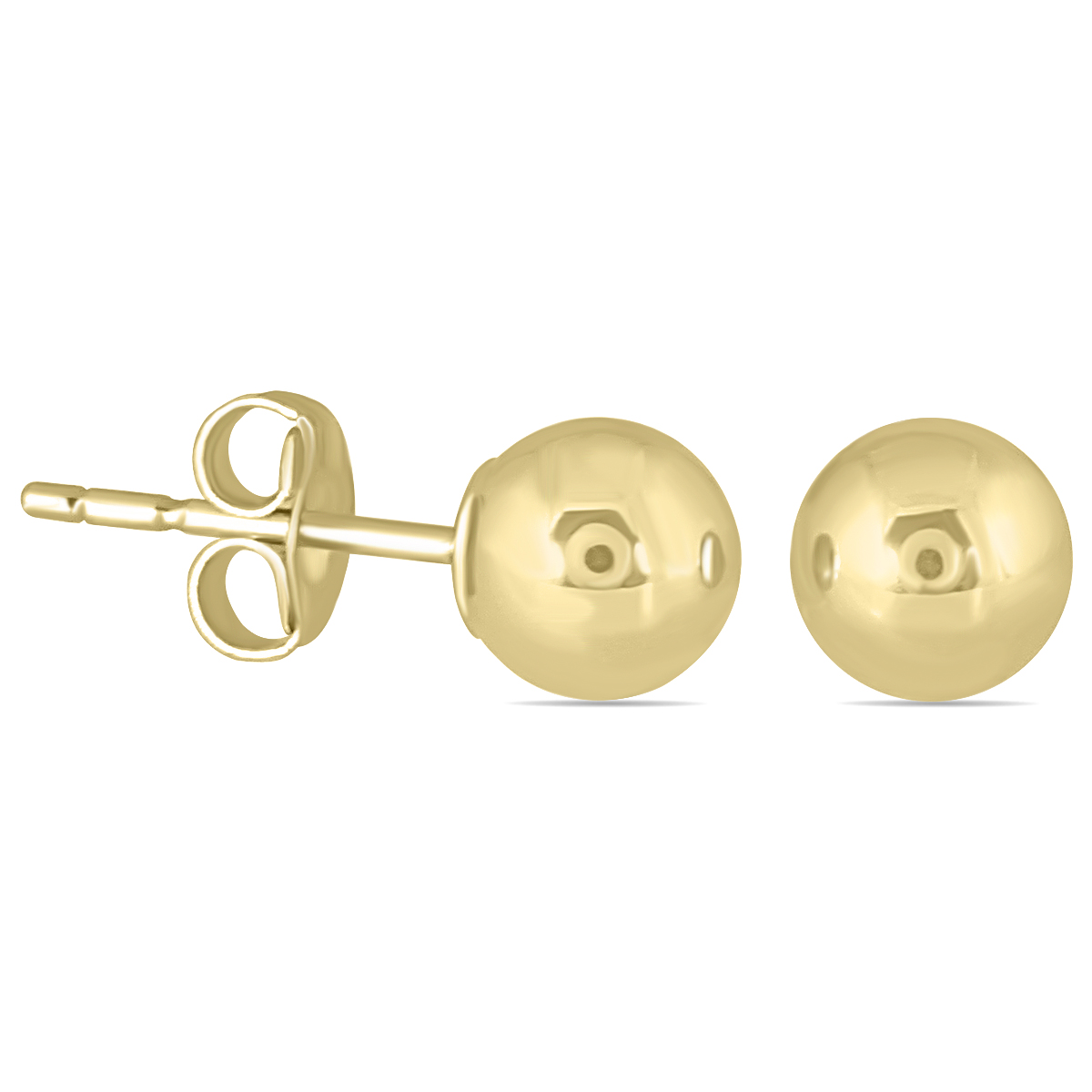 10K Yellow Gold 4mm Ball Stud Earrings