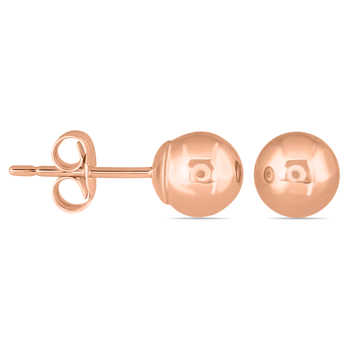 10K Rose Gold 4mm Ball Stud Earrings