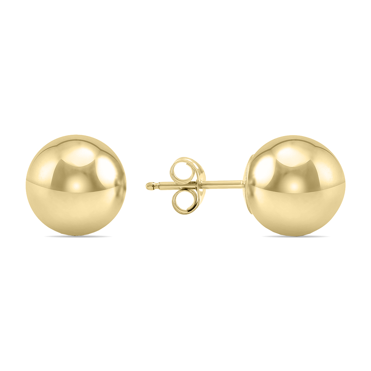 9MM 14K Yellow Gold Filled Round Ball Earrings