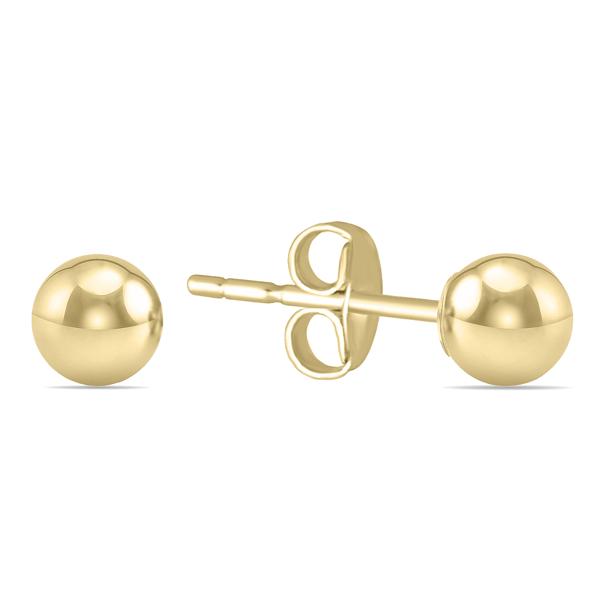 3MM 14K Yellow Gold Filled Round Ball Earrings