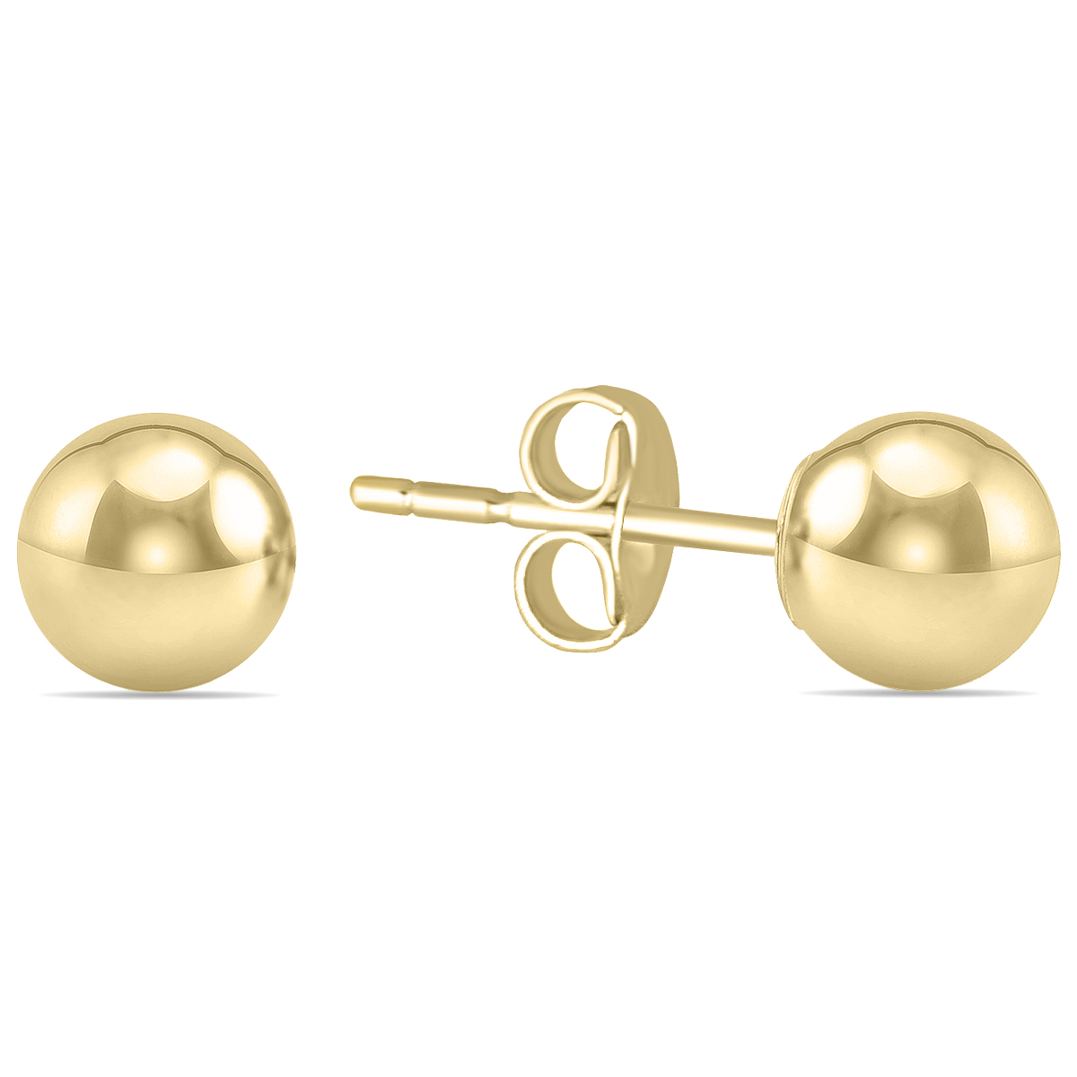 4MM 14K Yellow Gold Filled Round Ball Earrings