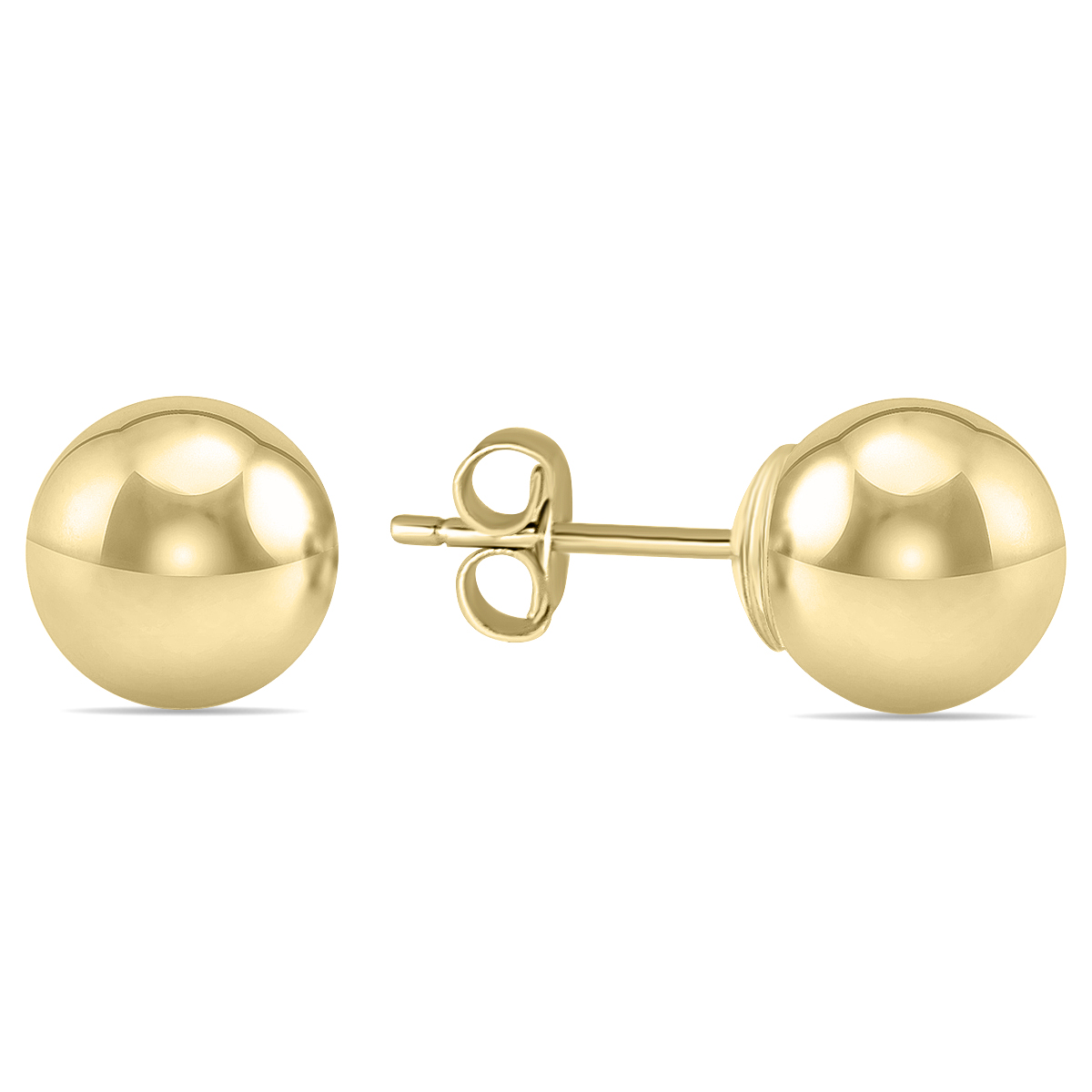 7MM 14K Yellow Gold Filled Round Ball Earrings