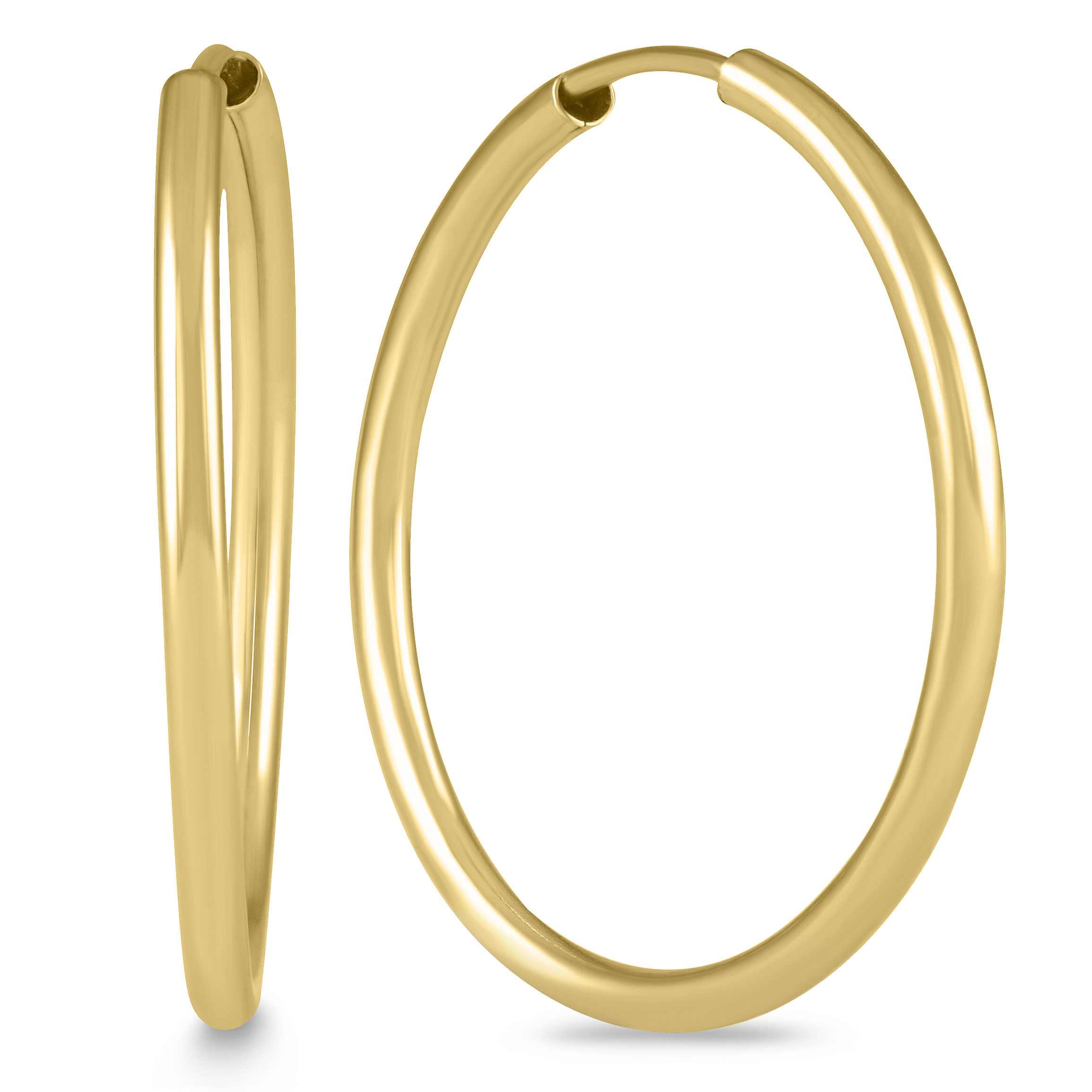 24mm Endless 14K Yellow Gold Filled Thin Hoop Earrings