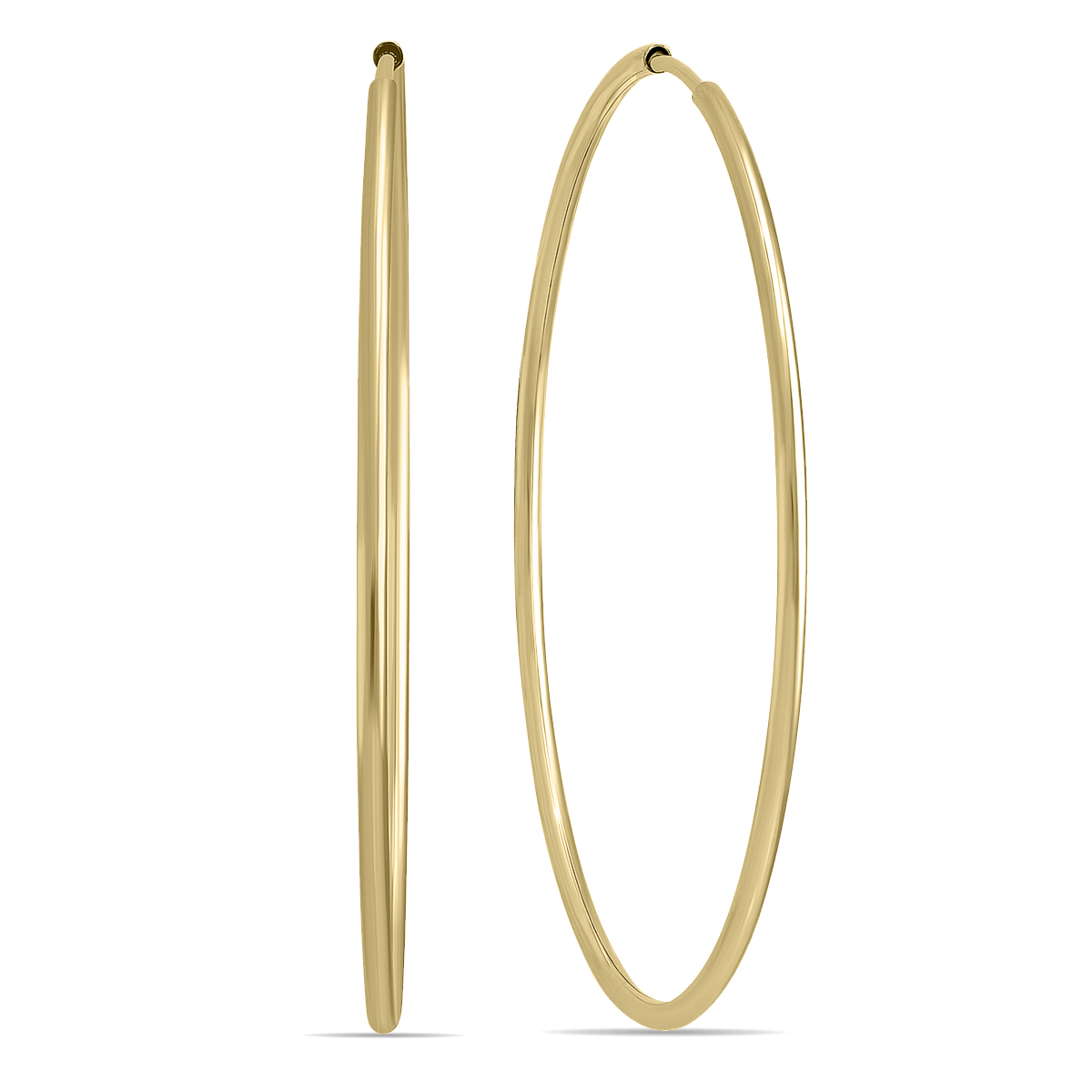 43mm Endless 14K Yellow Gold Filled Thin Hoop Earrings