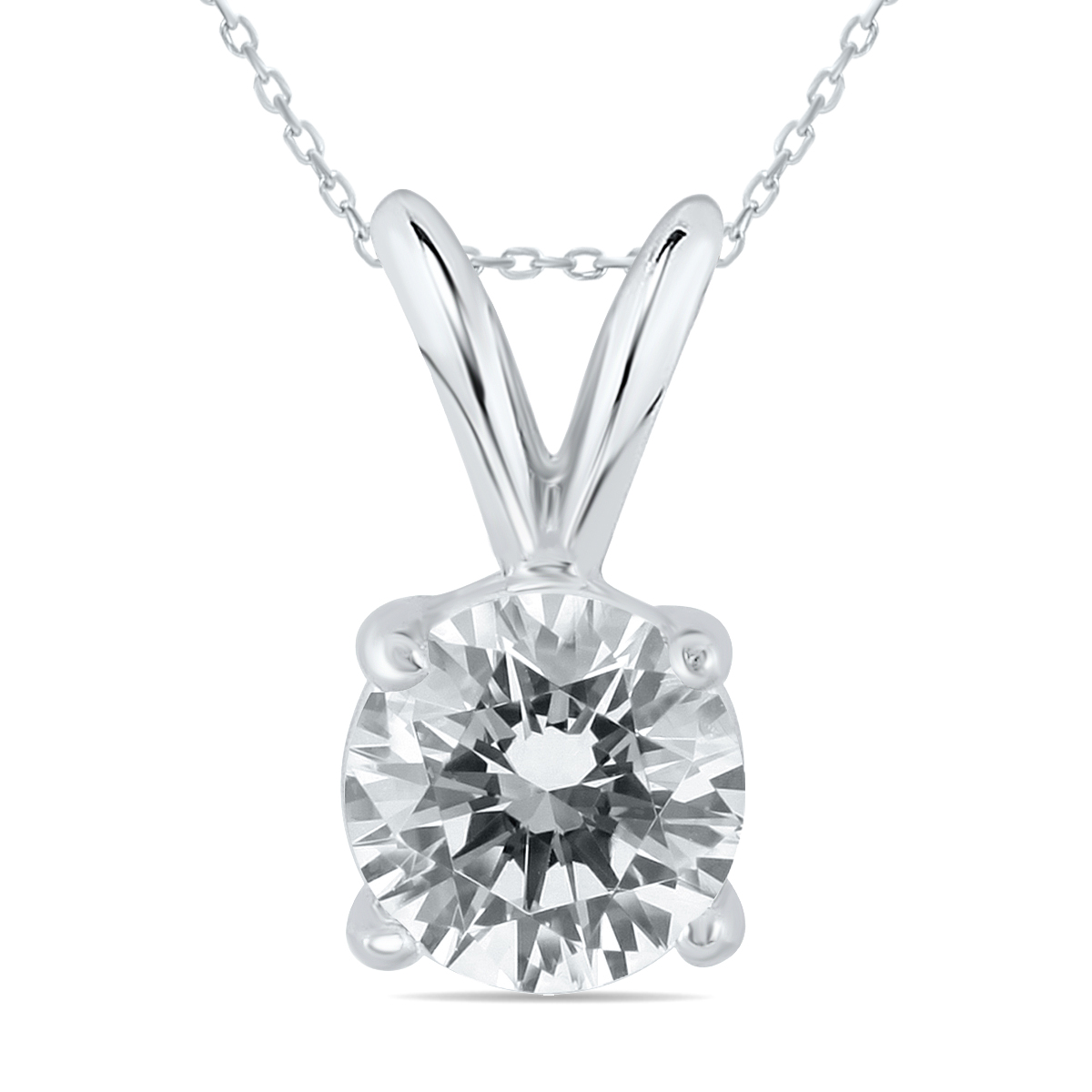 1 2 carat diamond solitaire necklace