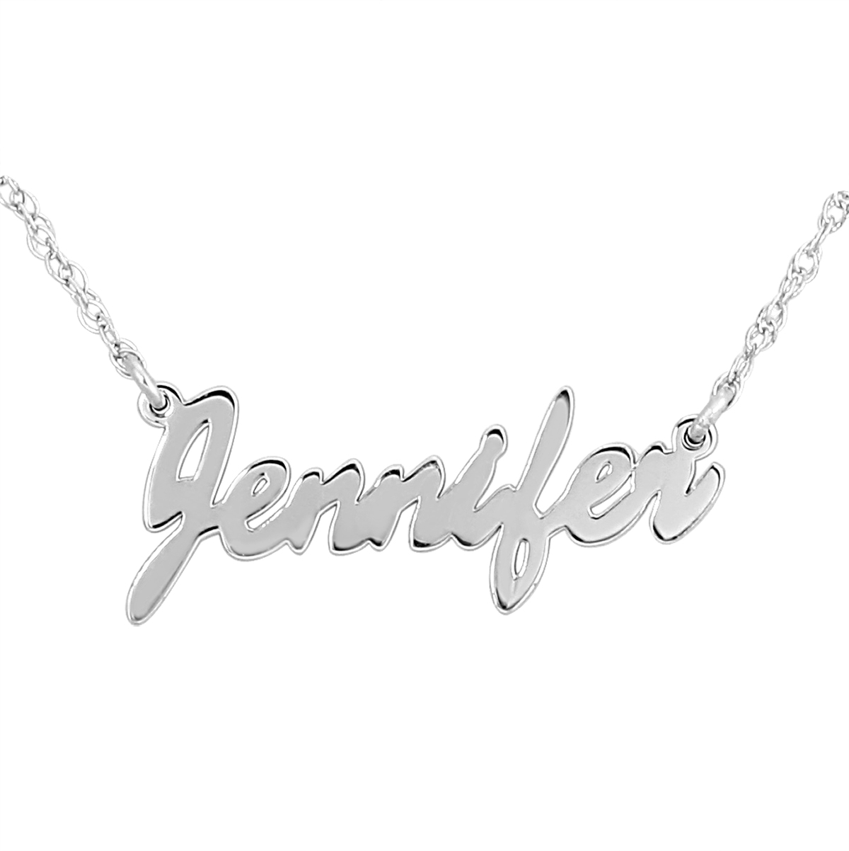 Custom Name Pendant Necklace in .925 Sterling Silver