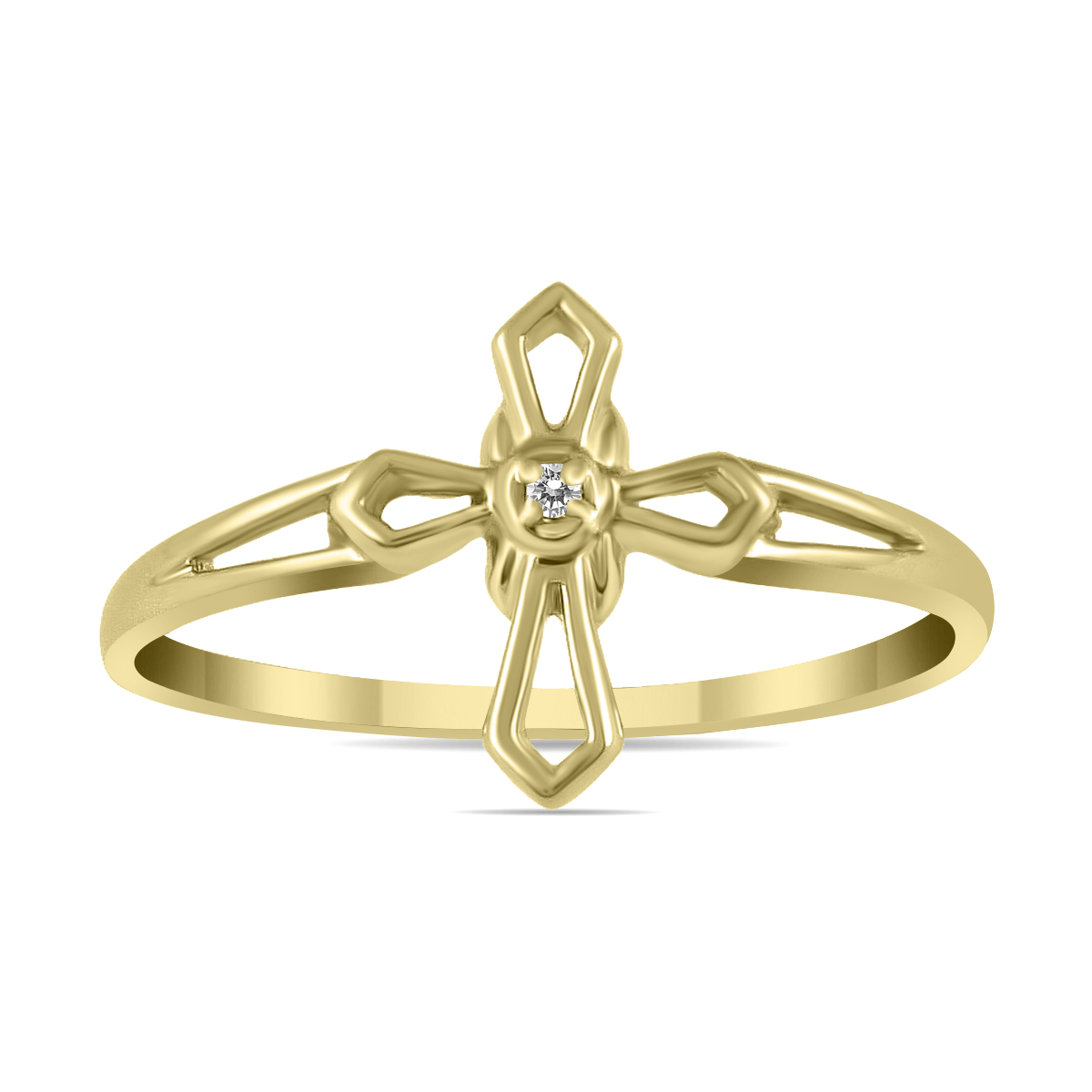 .05 Carat Diamond Promise Ring in 10K Yellow Gold