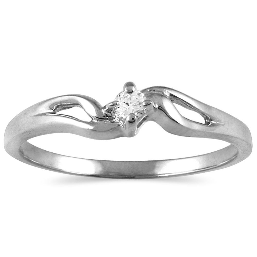 Diamond Promise Ring in 10K White Gold