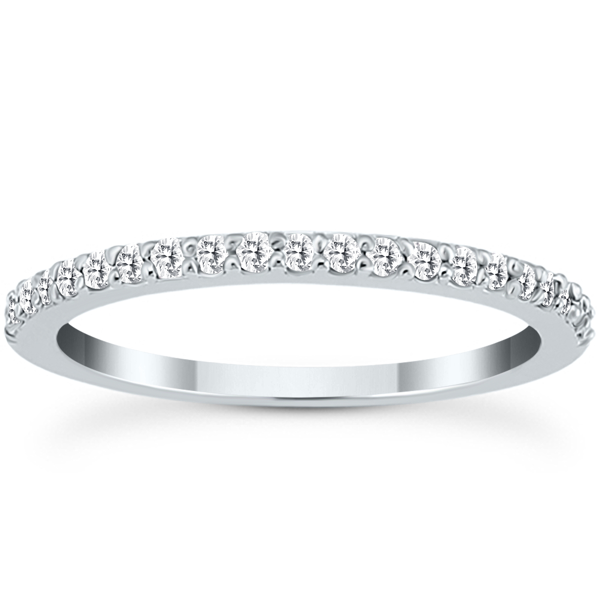 1/4 Carat TW White Diamond Band in 10K White Gold (K-L Color, I2-I3 Clarity)