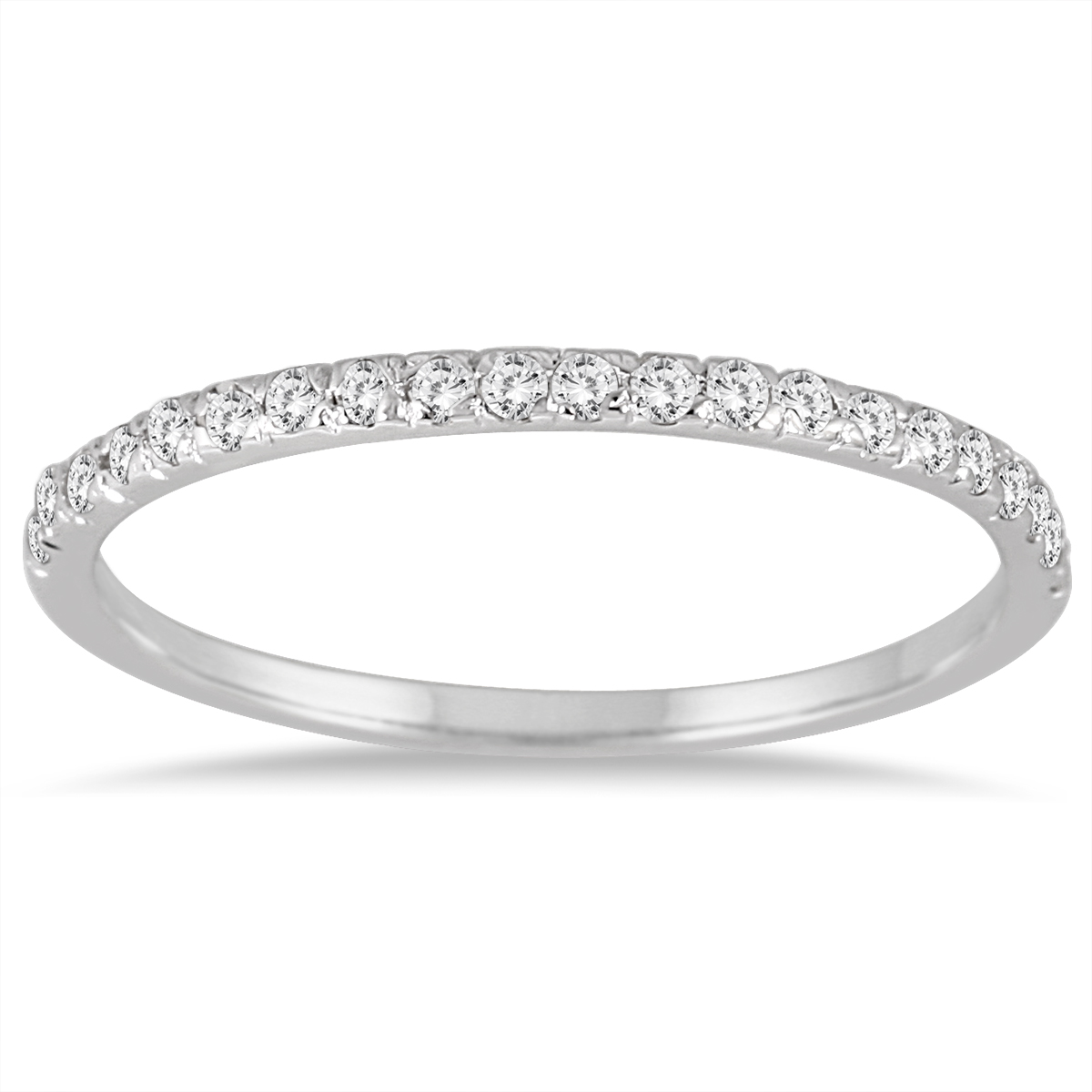 1/4 Carat Diamond Wedding Band in 14K White Gold