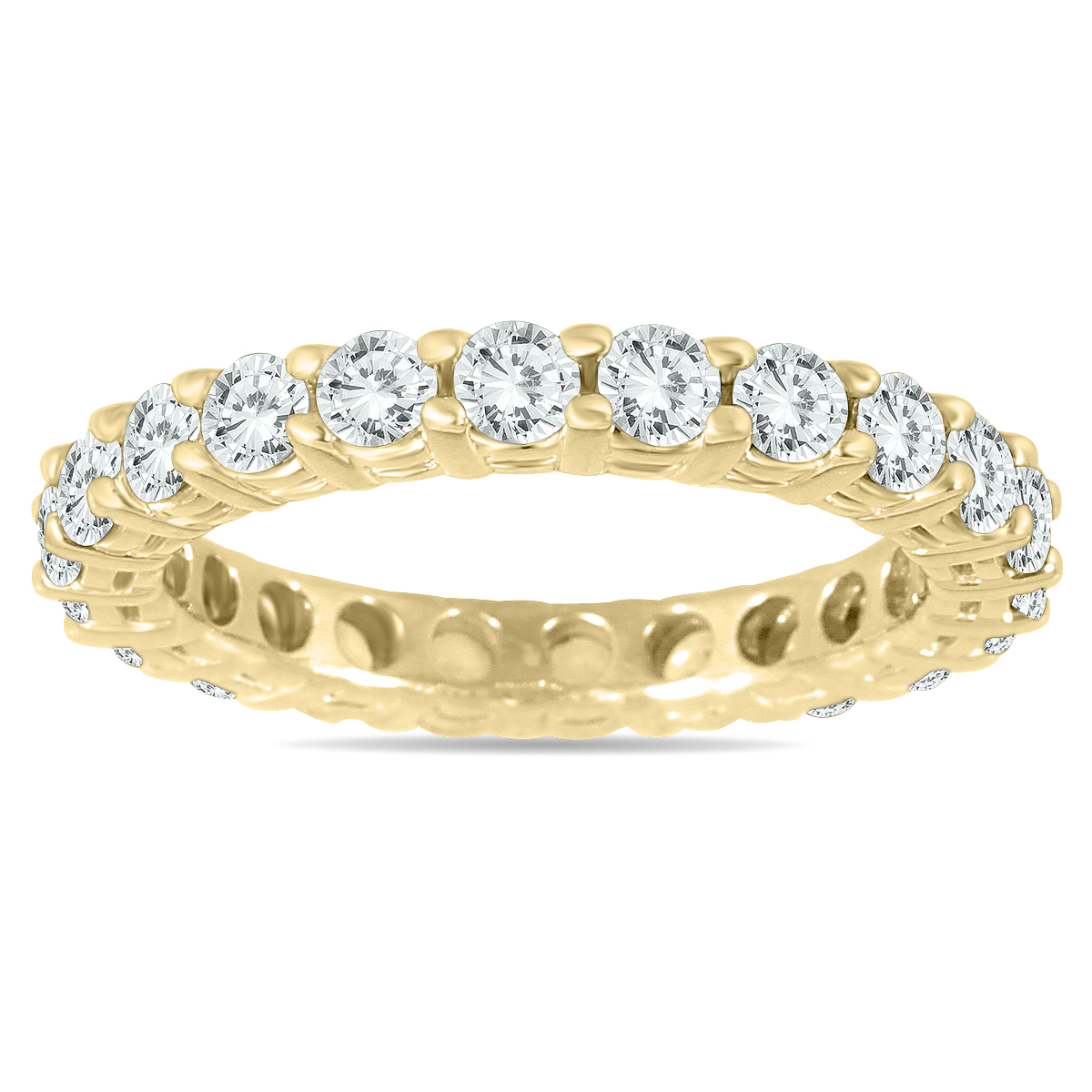Image of 2 Carat TW 14K Yellow Gold Diamond Eternity Band