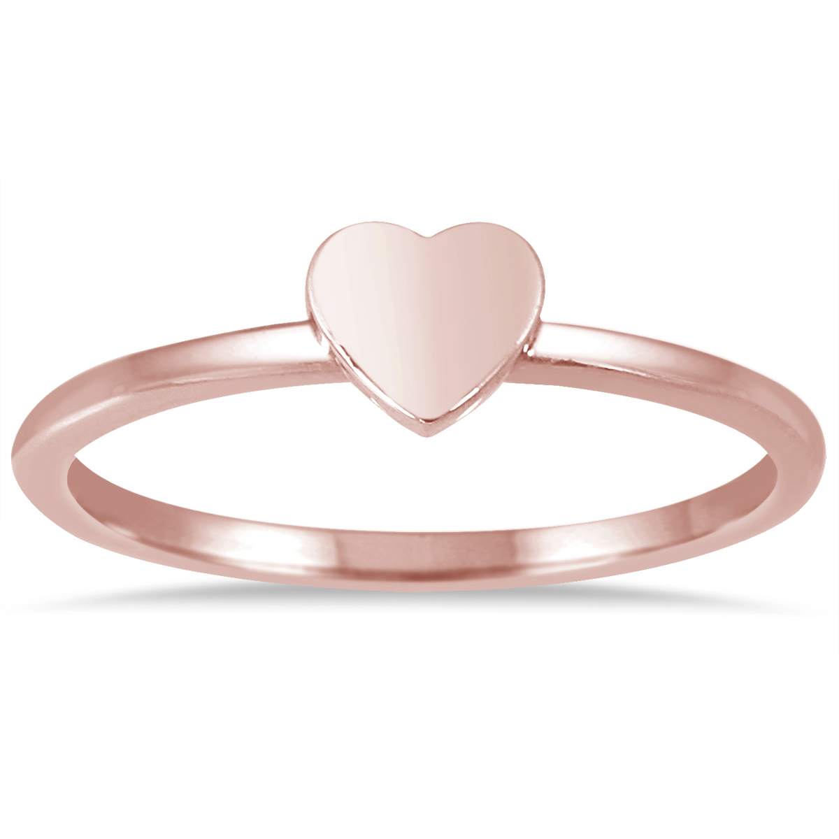 Stackable Heart Ring in 14K Pink Gold