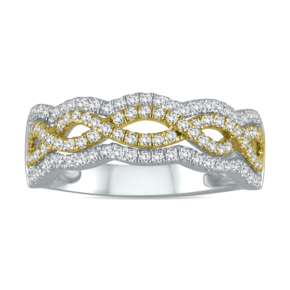 5/8 Carat TW Diamond Two Toned Ring in 10K Gold