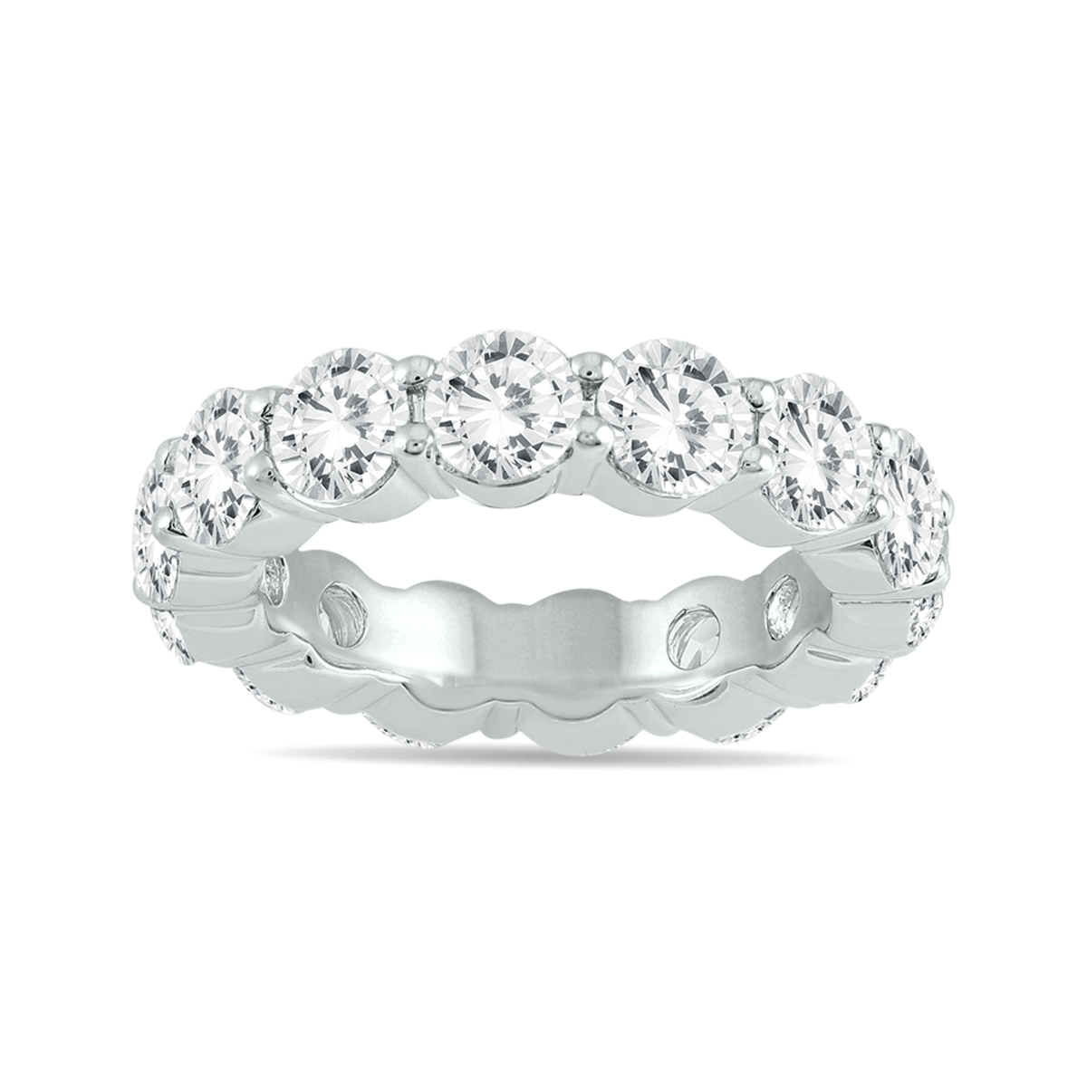 AGS Certified Diamond Eternity Band in 14K White Gold (5.85 - 6.75 CTW)