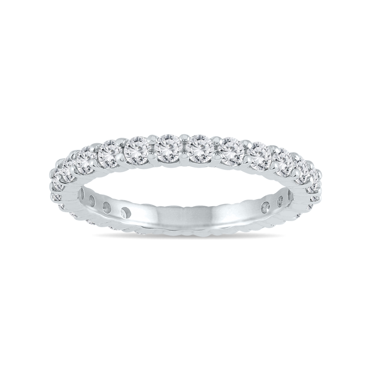 AGS Certified Diamond Eternity Band in 10K White Gold (1.15 - 1.40 CTW)