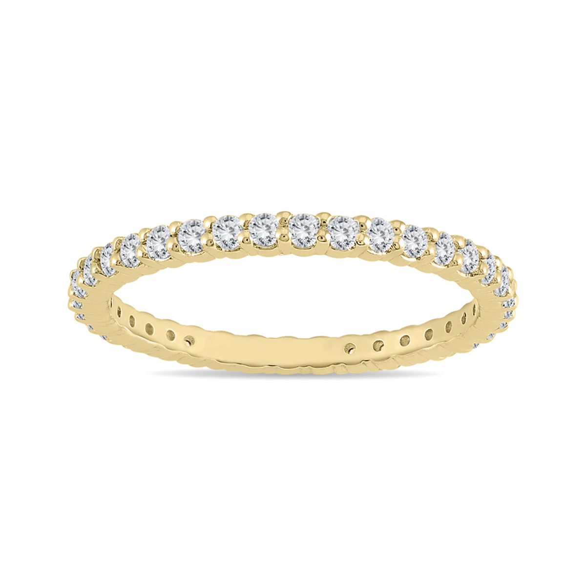 14K Yellow Gold Diamond Eternity Band (.48 -.57 CTW)