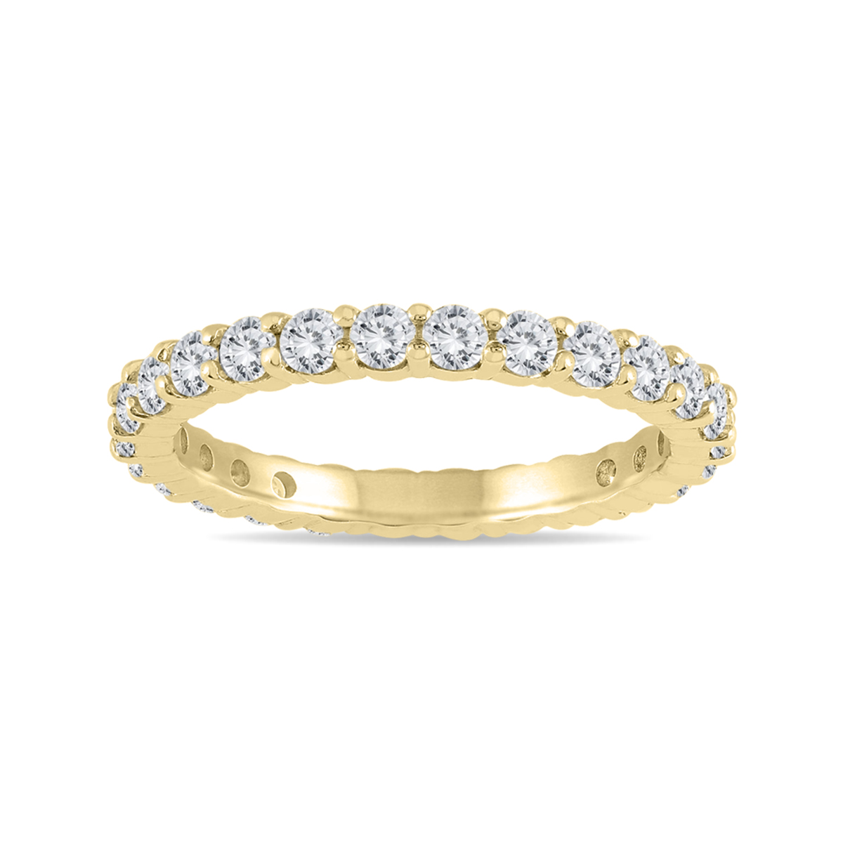 AGS Certified Diamond Eternity Band in 14K Yellow Gold (1.15 - 1.40 CTW)