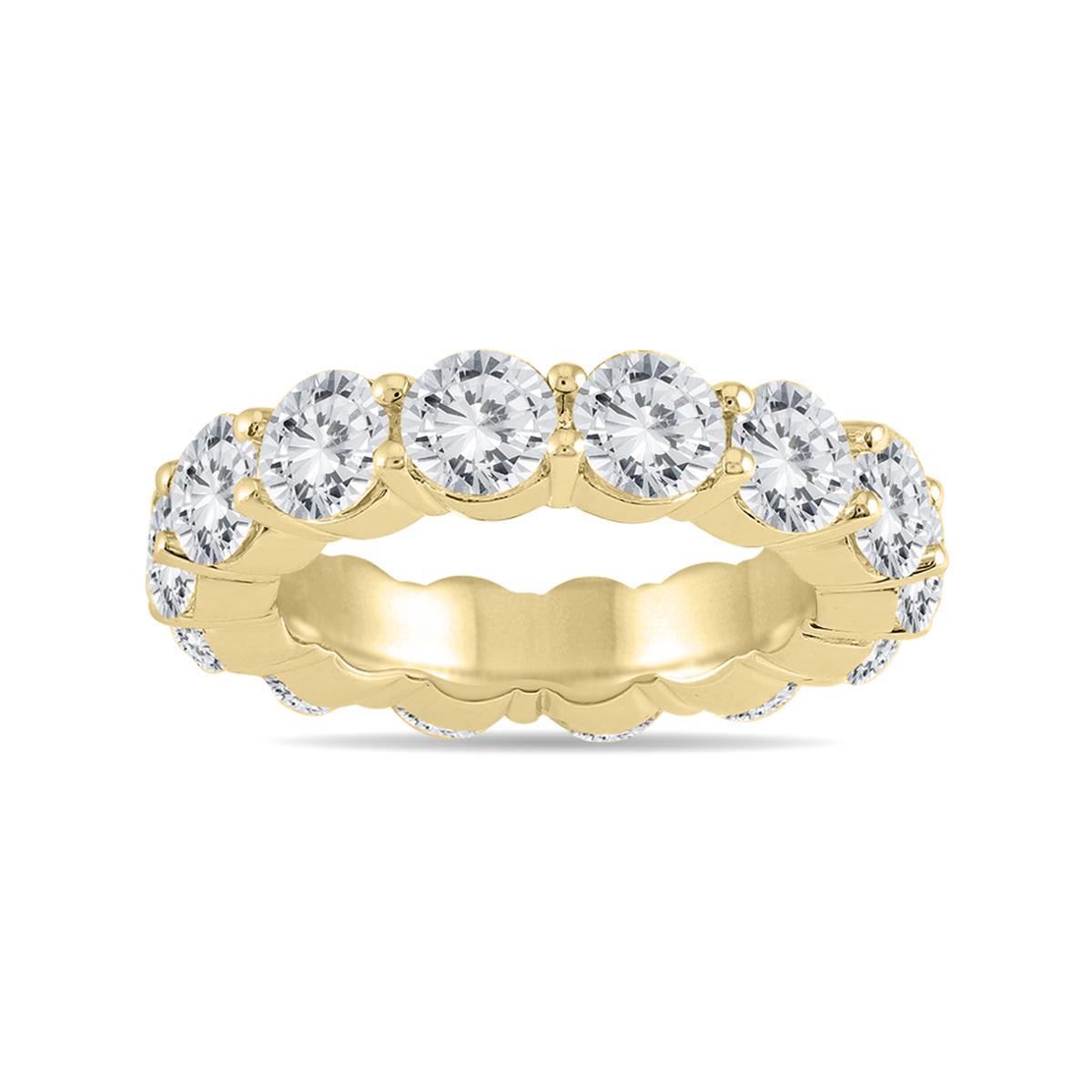 AGS Certified Diamond Eternity Band in 14K Yellow Gold (6 1/2 - 7 1/2 CTW)