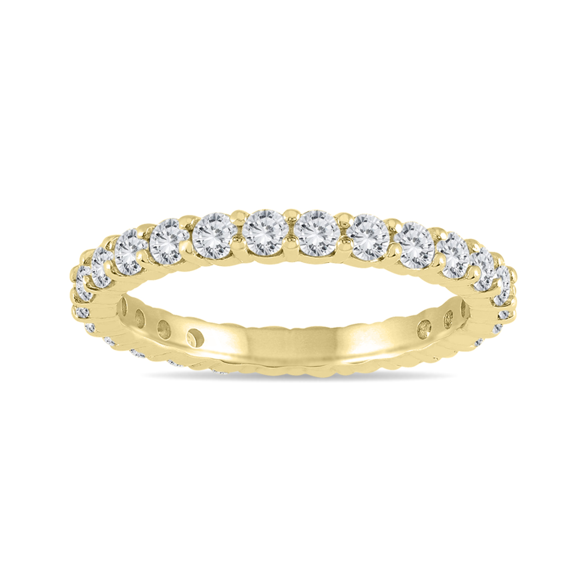 AGS Certified Diamond Eternity Band in 10K Yellow Gold (1.15 - 1.40 CTW)