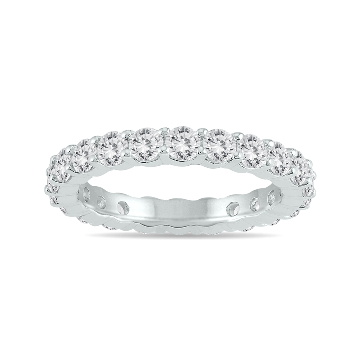 AGS Certified Diamond Eternity Band in 14K White Gold (1.90 - 2.30 CTW)