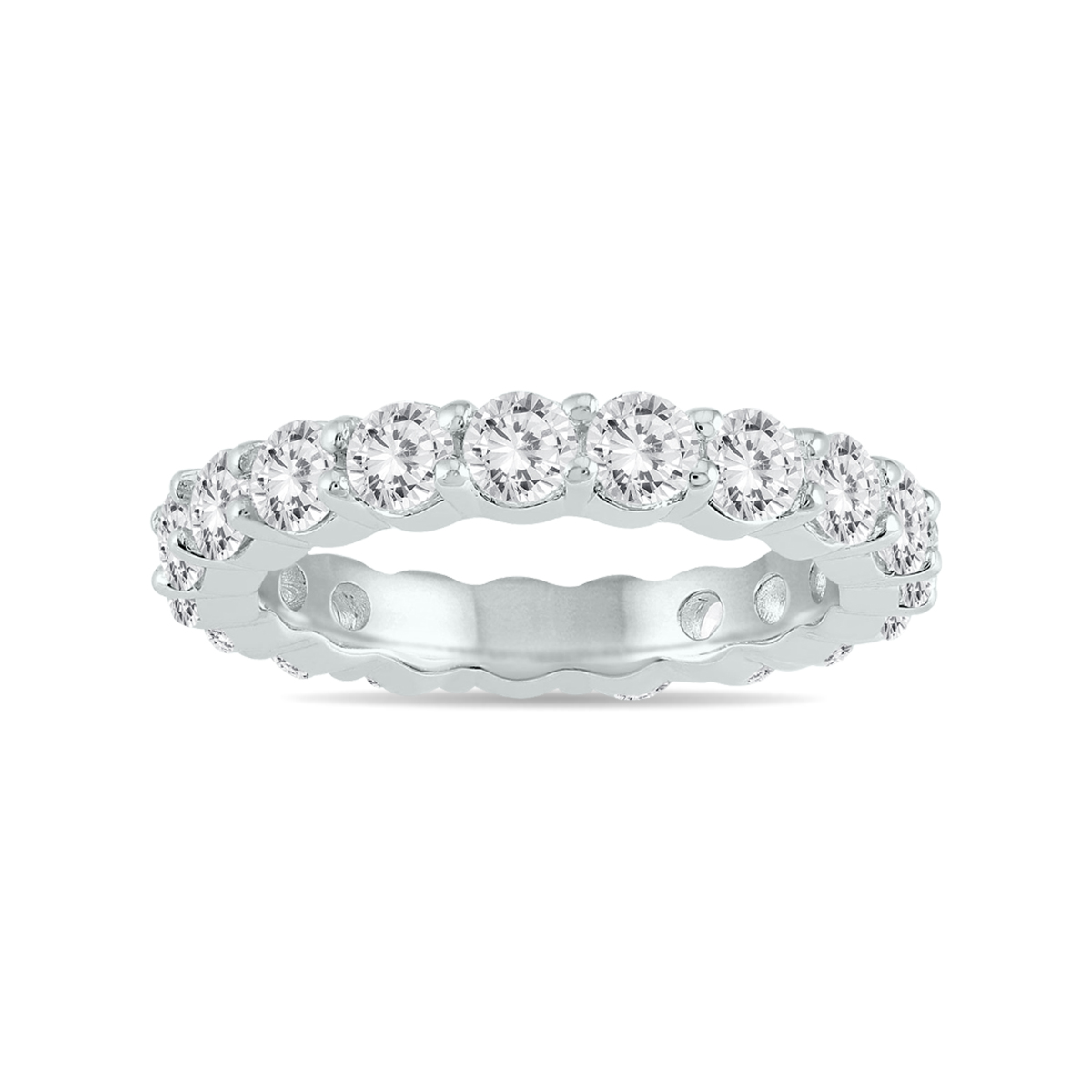 AGS Certified Diamond Eternity Band in 14K White Gold (2.55 - 3 CTW)