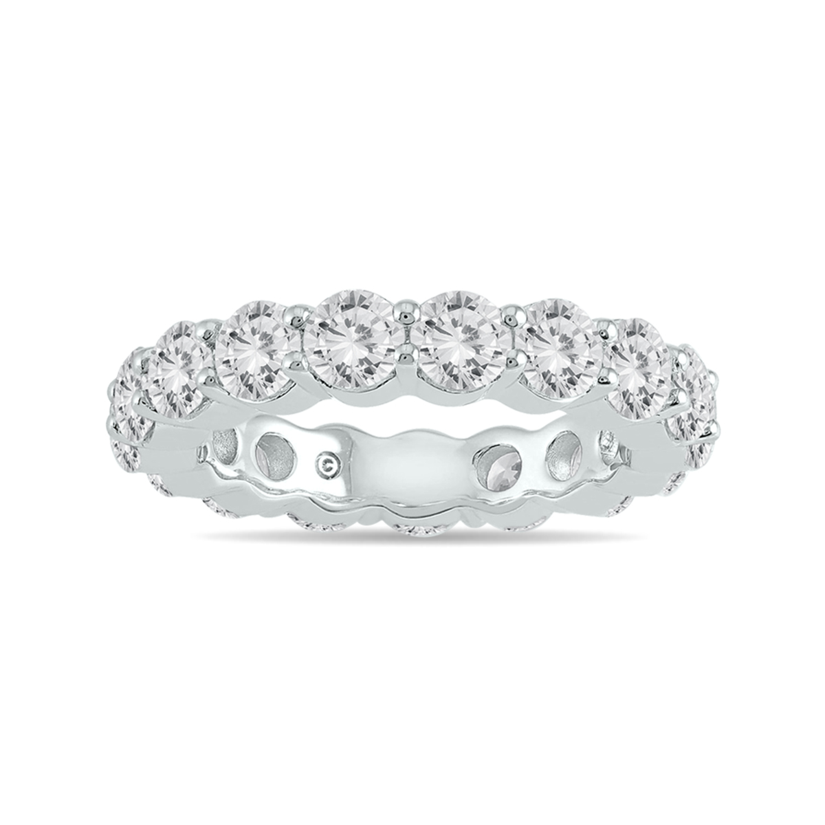 AGS Certified Diamond Eternity Band in 14K White Gold (3.75 - 4.25 CTW)