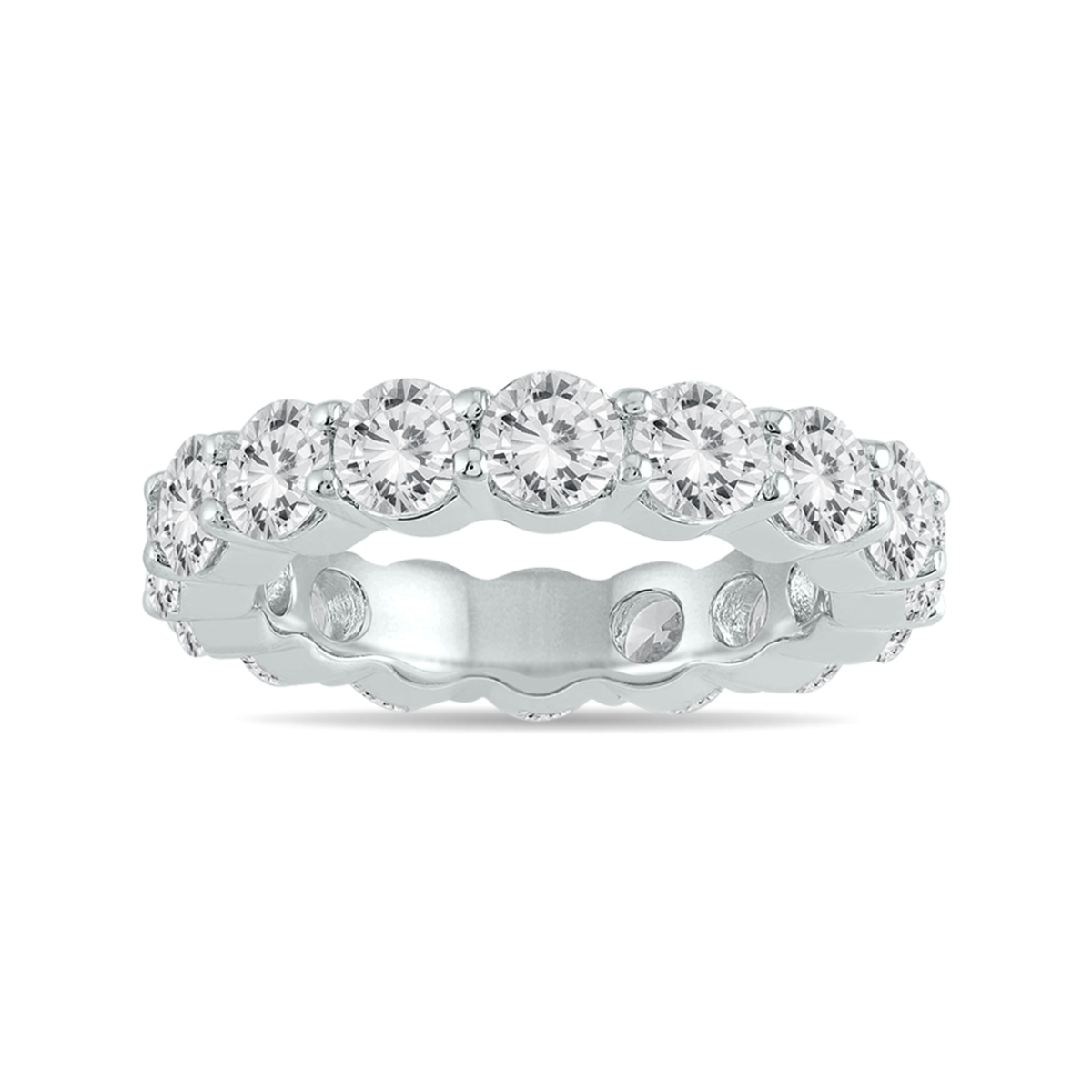 AGS Certified Diamond Eternity Band in 14K White Gold (4.62 - 5.61 CTW)