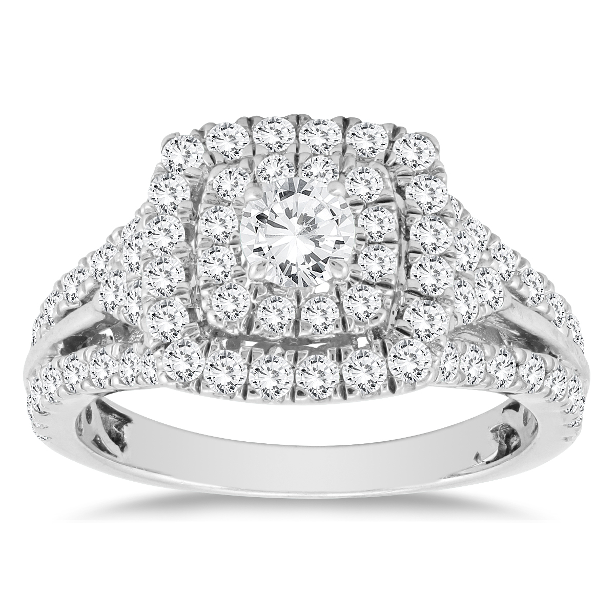 1 1/2 Carat TW Diamond Engagement Ring in 10k White Gold