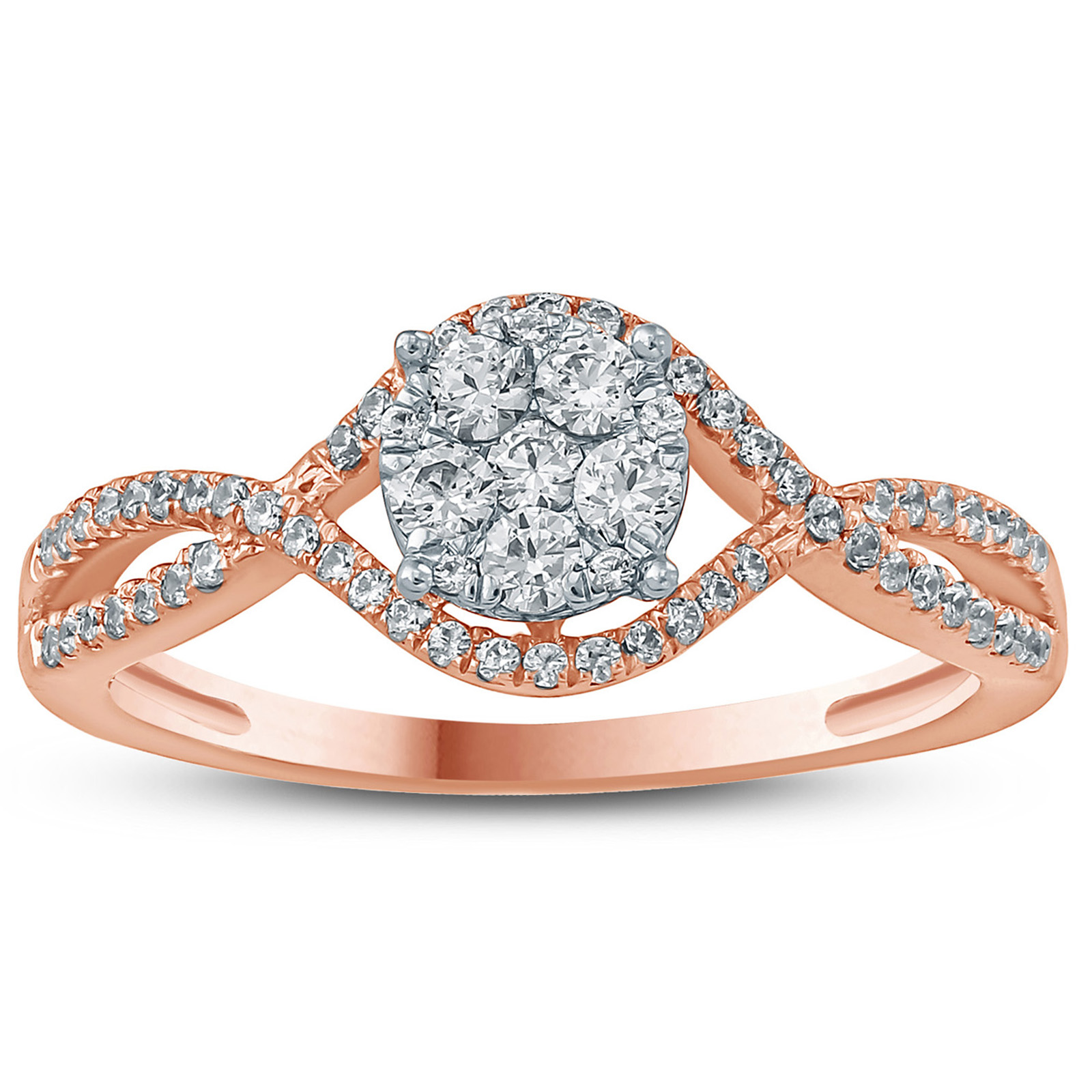 1/2 Carat TW Diamond Ring in 10K Rose Gold