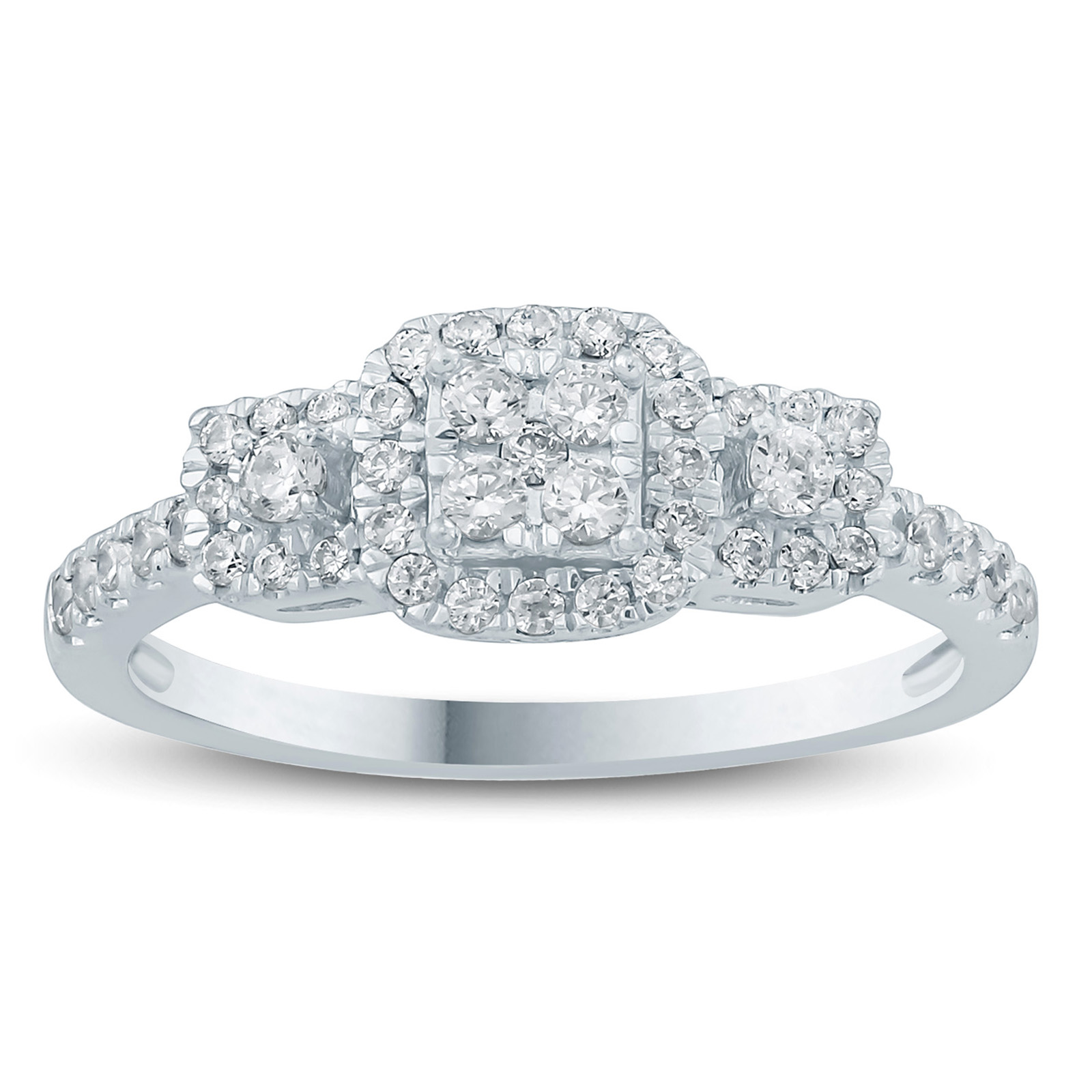 1/2 Carat TW Diamond Engagement Ring in 10K White Gold