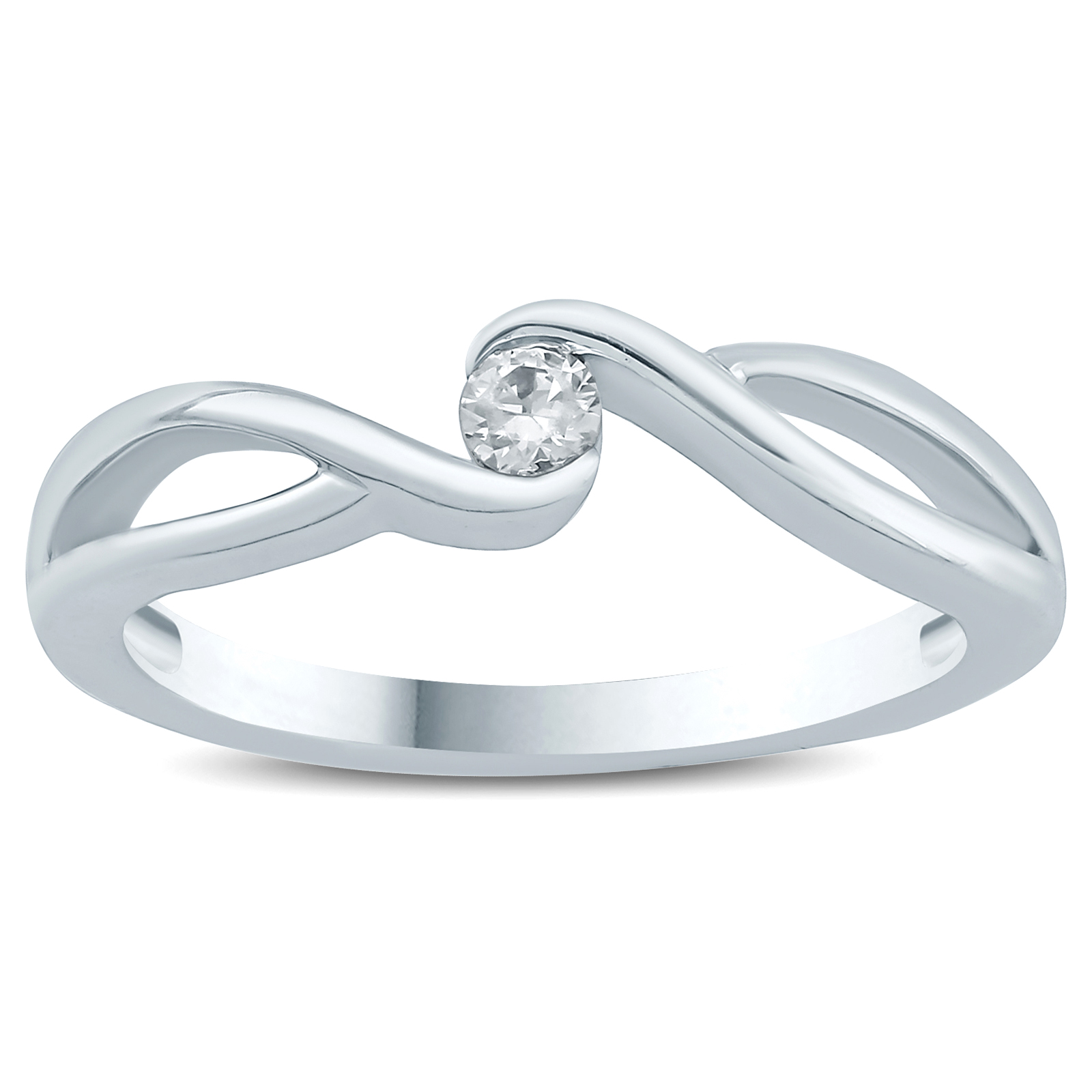 1/10 Carat TW Diamond Fashion Ring in 10K White Gold
