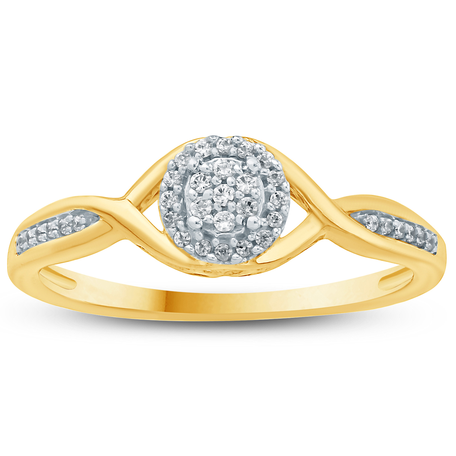 1/10 Carat TW Diamond Fashion Ring in 10K Yellow Gold