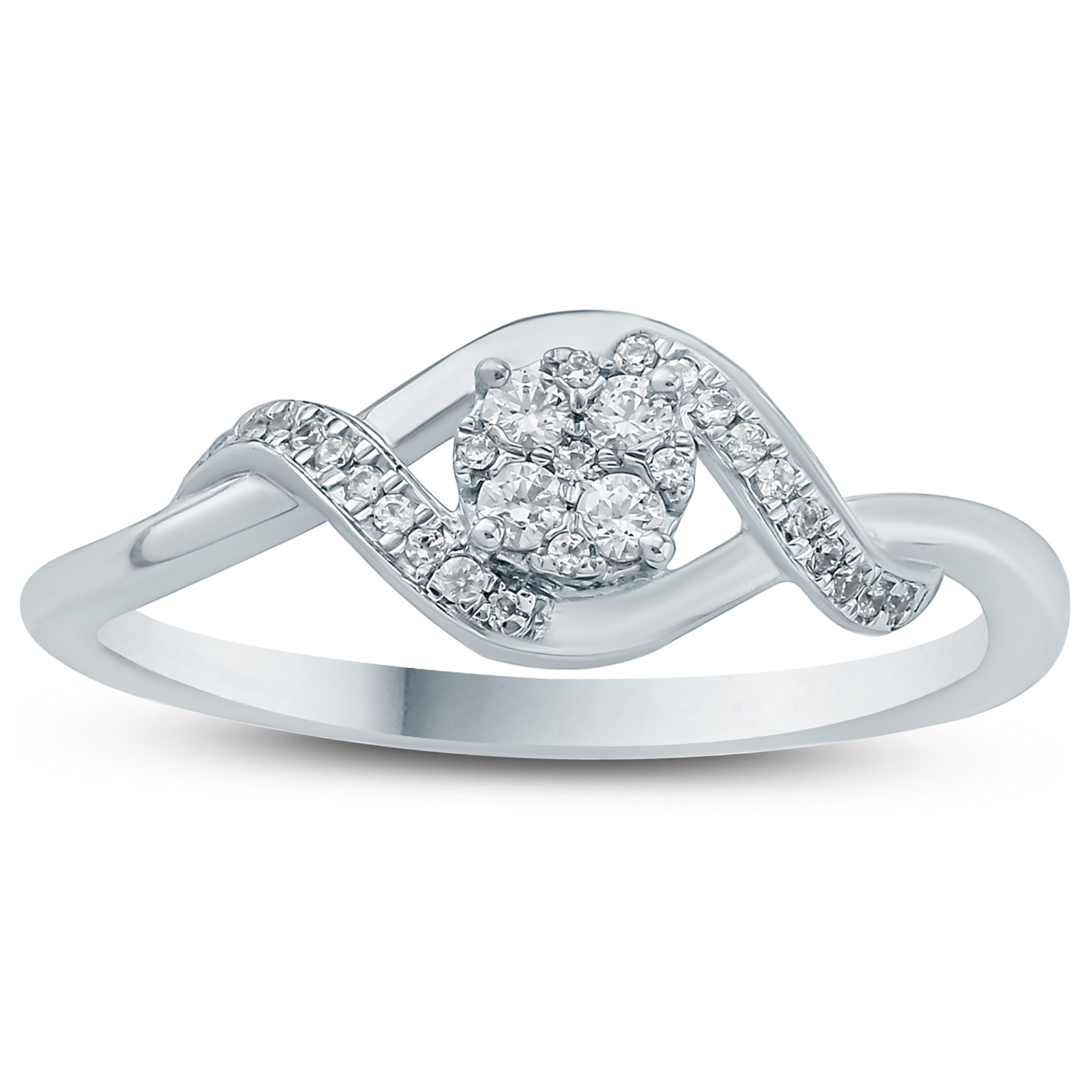 1/8 Carat TW Diamond Fashion Ring in 10K White Gold