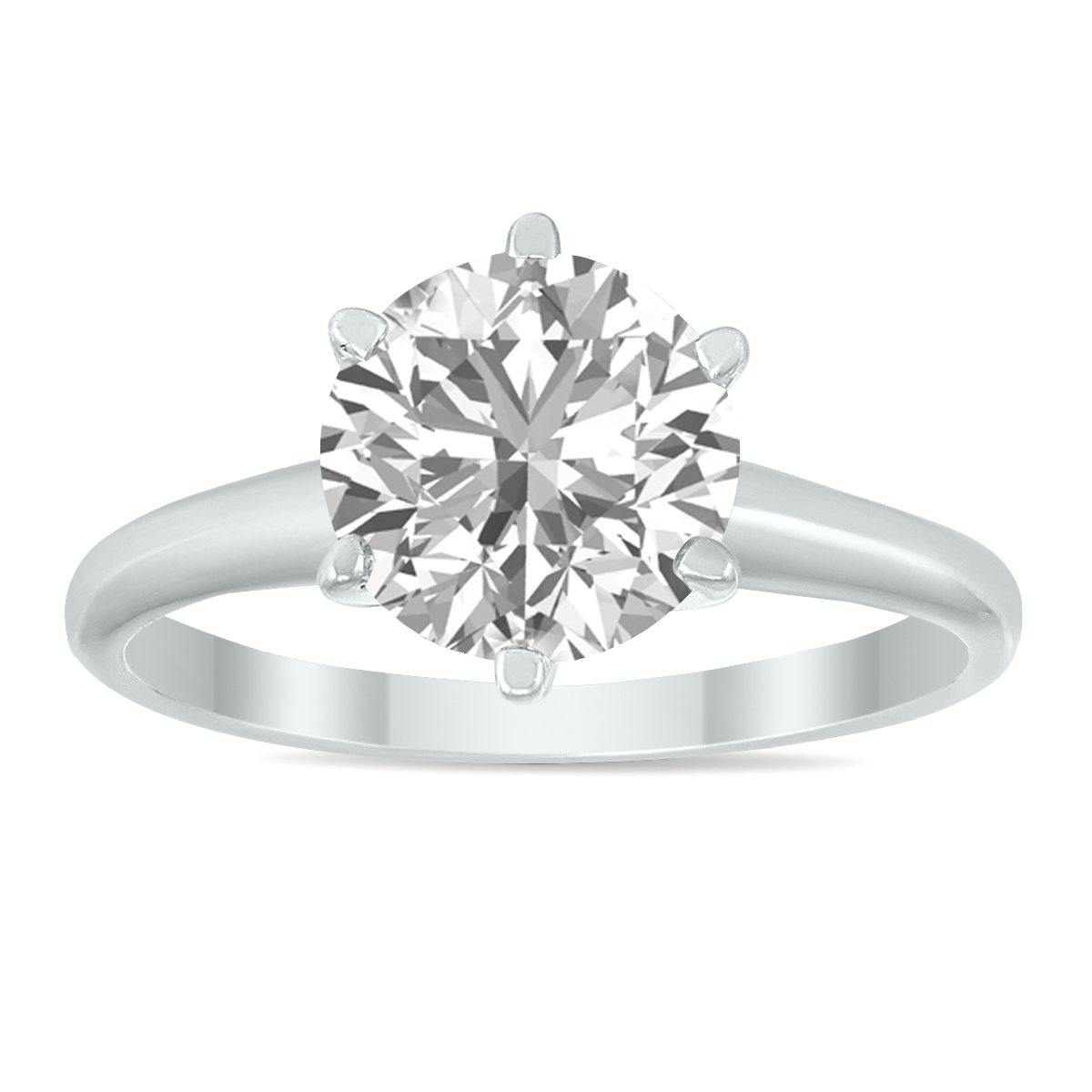 SZUL Certified Lab Grown 1 1/4 Carat Diamond Solitaire Ring in 14K White Gold (I Color, SI2 Clarity)