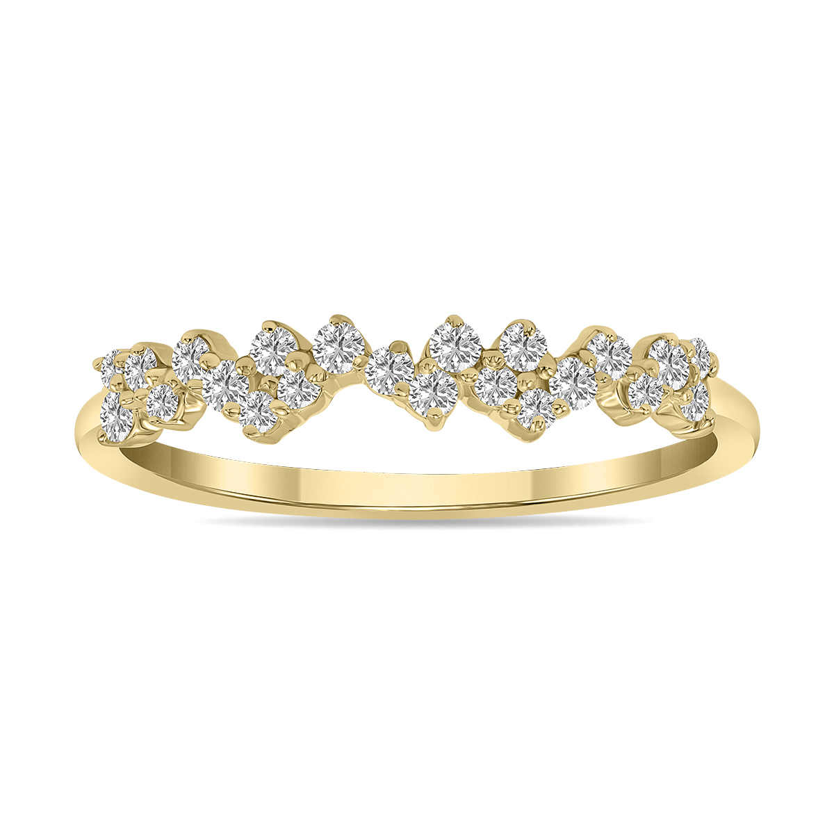 1/4 CTW Lab Grown Diamond Ring in 10K Yellow Gold (F-G Color, VS1- VS2 Clarity)