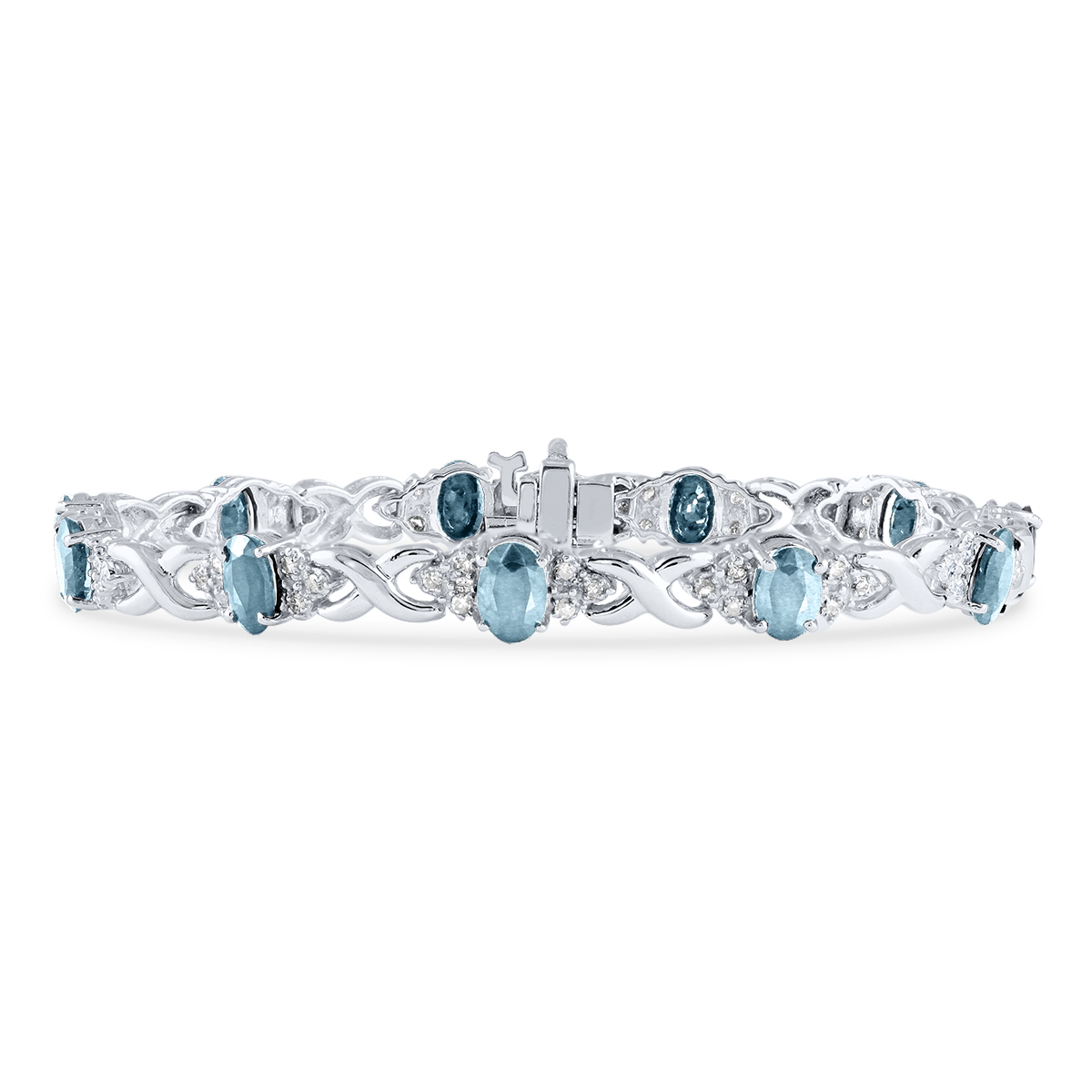 Pureshore Mosaic Bracelet in Silver with White Diamonds main image 0