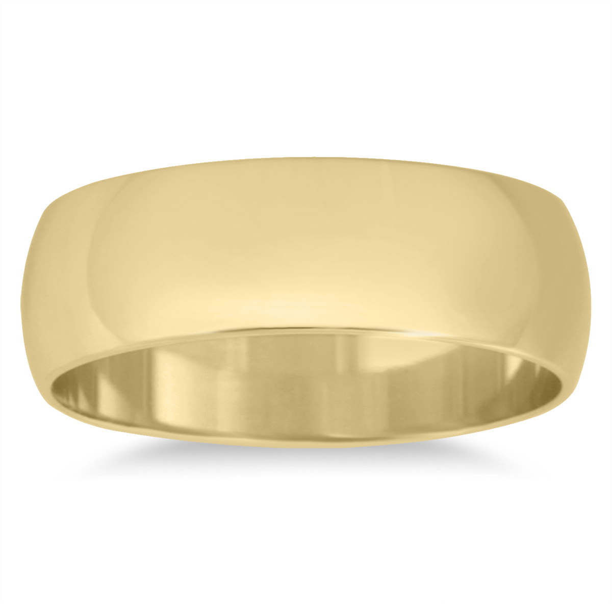 6mm Domed Wedding Band in 14K Yellow Gold